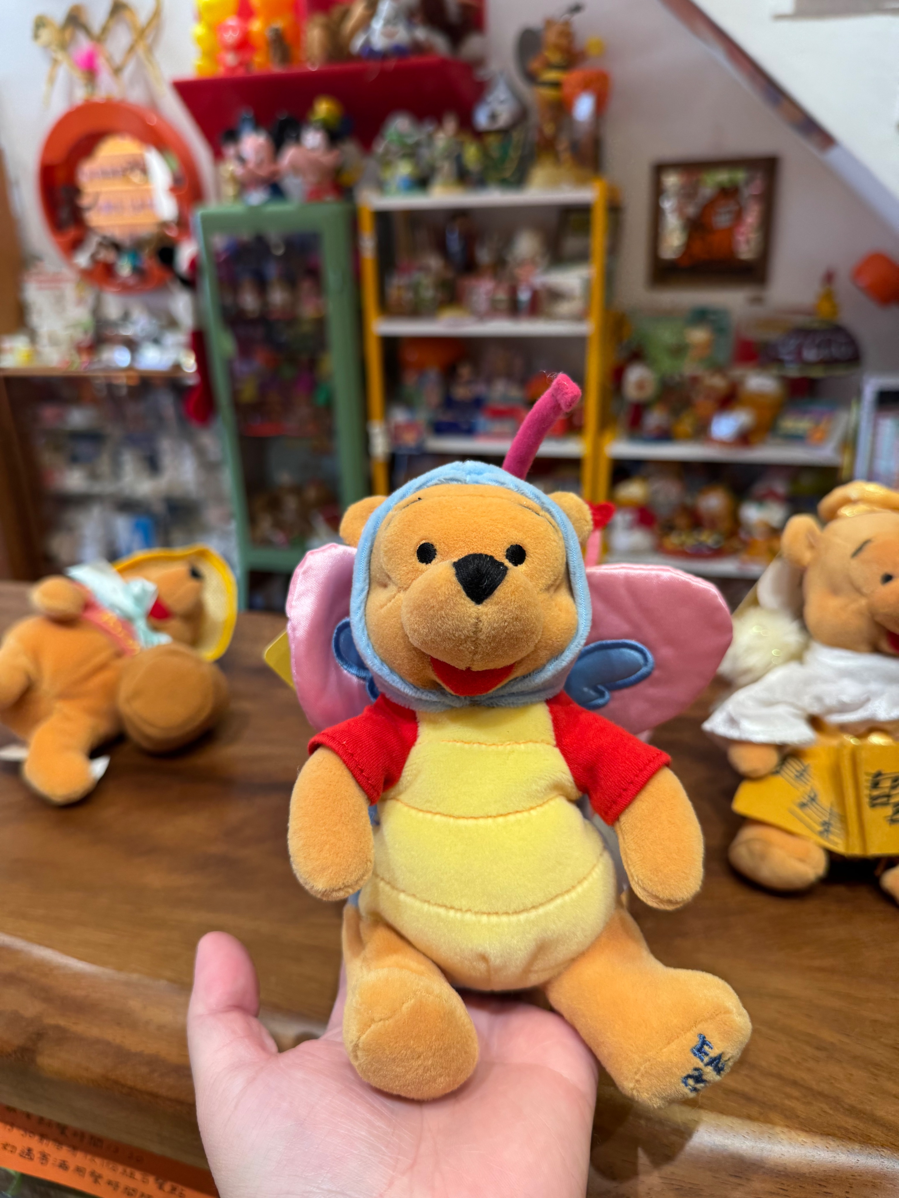 小熊維尼藍粉蝴蝶娃娃