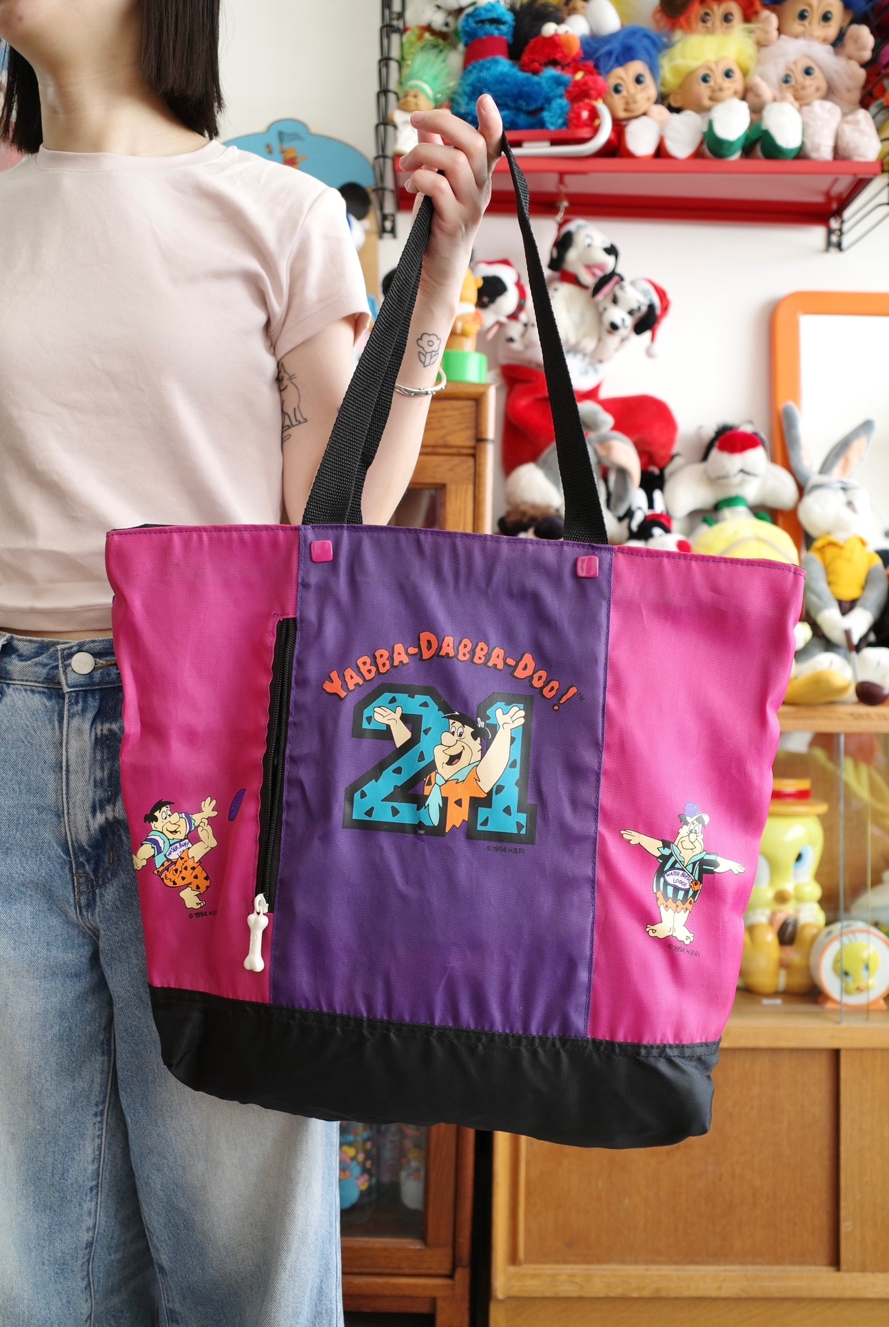 1994年摩登原始人 桃紫尼龍袋