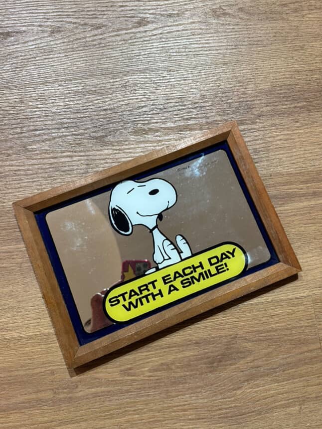 英國製Snoopy木框鏡