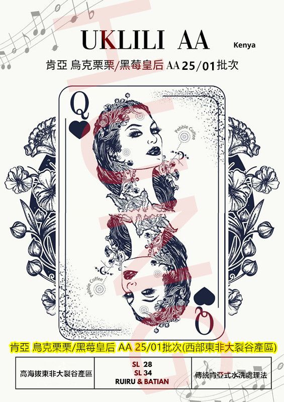 2501肯亞 烏克栗栗/黑莓皇后 AA 25/01批次（西部東非大裂谷產區）