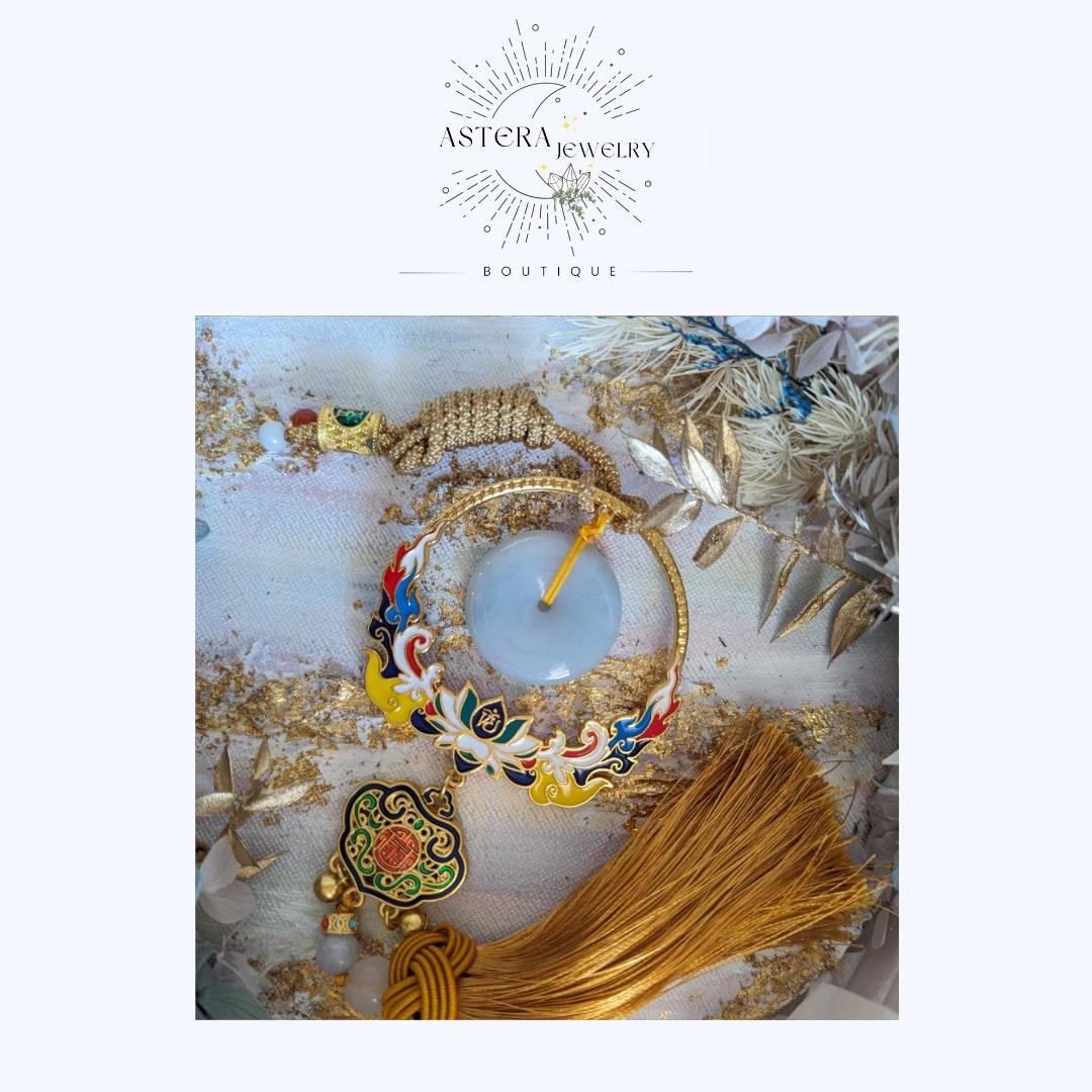 天然緬甸A貨翡翠~五色平安車掛