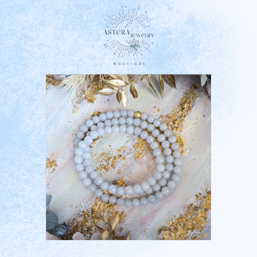 天然緬甸A貨翡翠~冰紫珠串