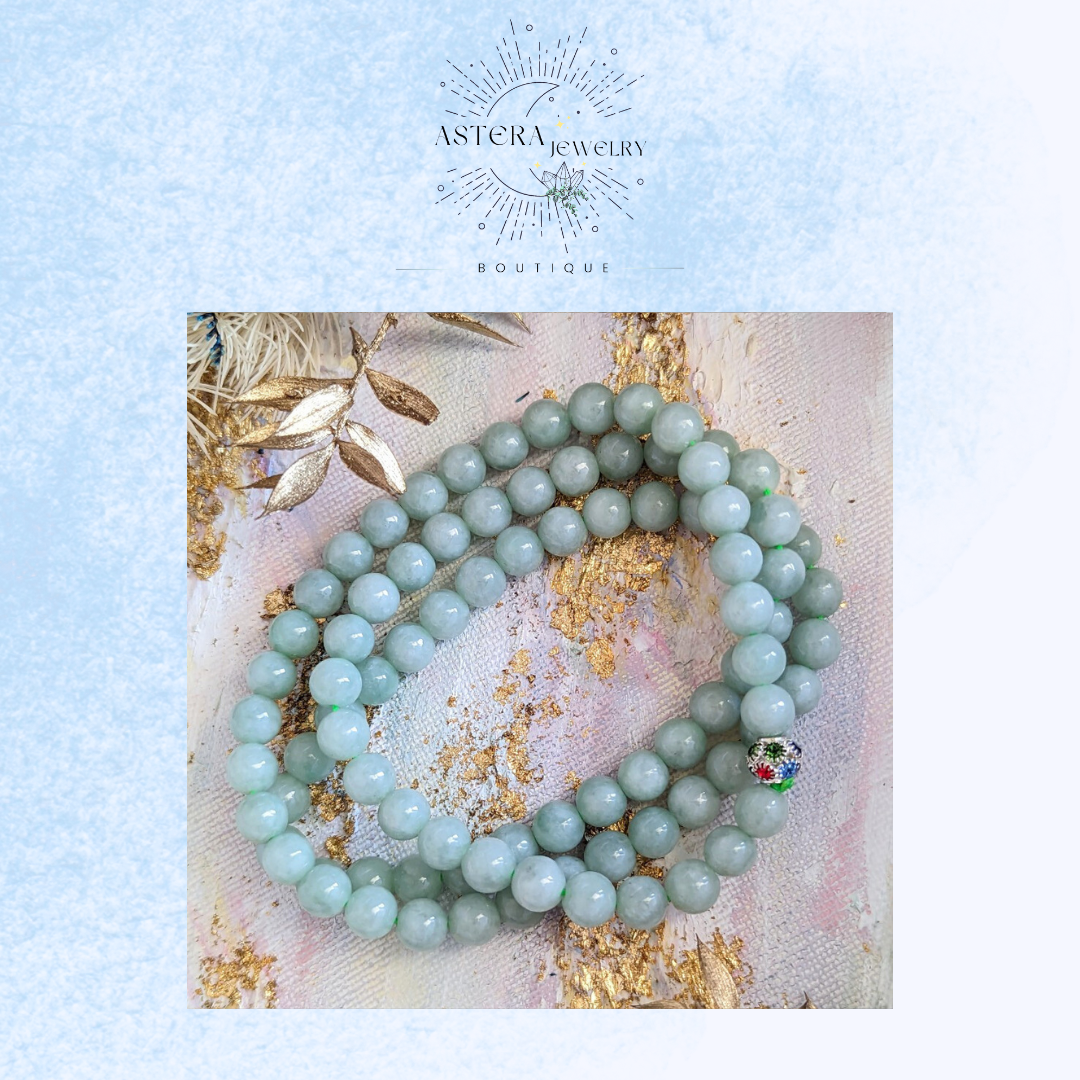 天然緬甸A貨翡翠~冰葡萄珠串