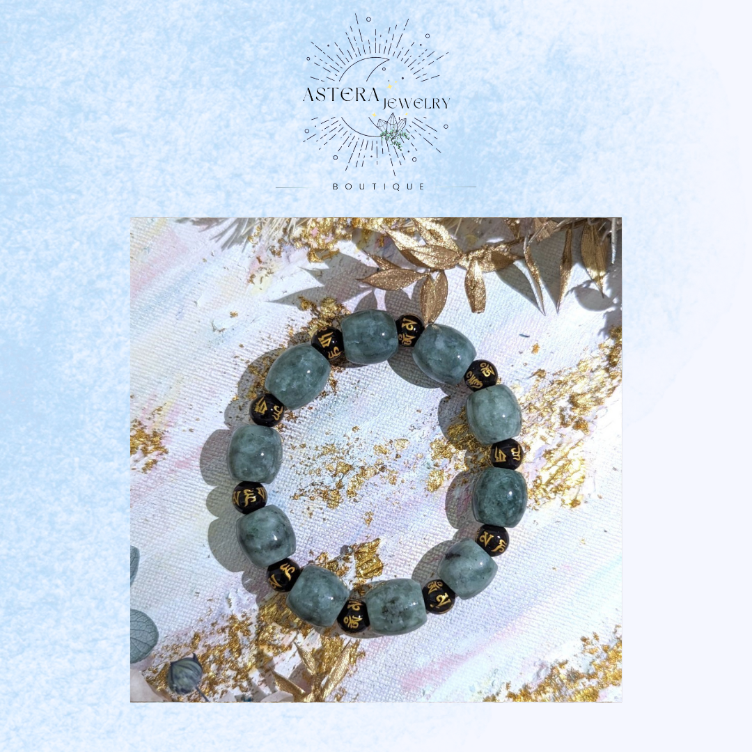 天然緬甸A貨翡翠~時來運轉路路通（手串）