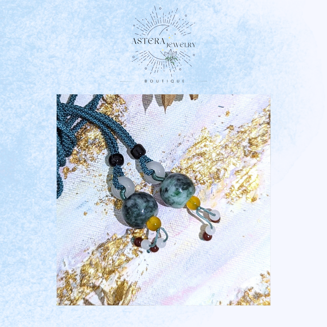 天然緬甸A貨翡翠~翠綠雙寶-2條一組（可當項鍊或自行改成耳環）