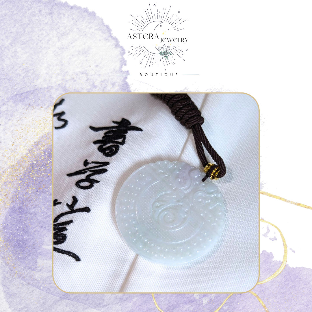 天然緬甸A貨翡翠~福至心靈（福牌項鍊）