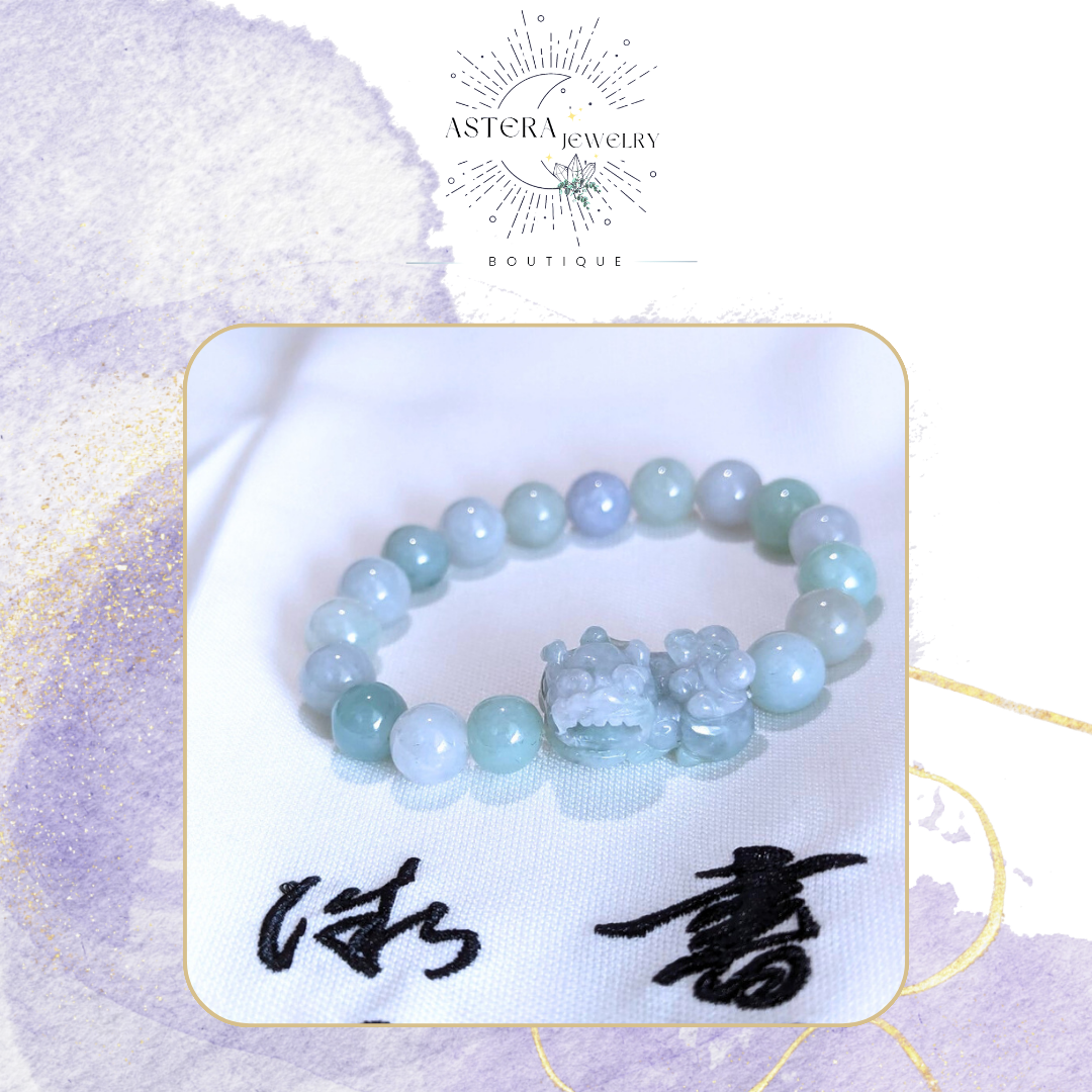 翡翠天然緬甸A貨~靈獸守護（手串）