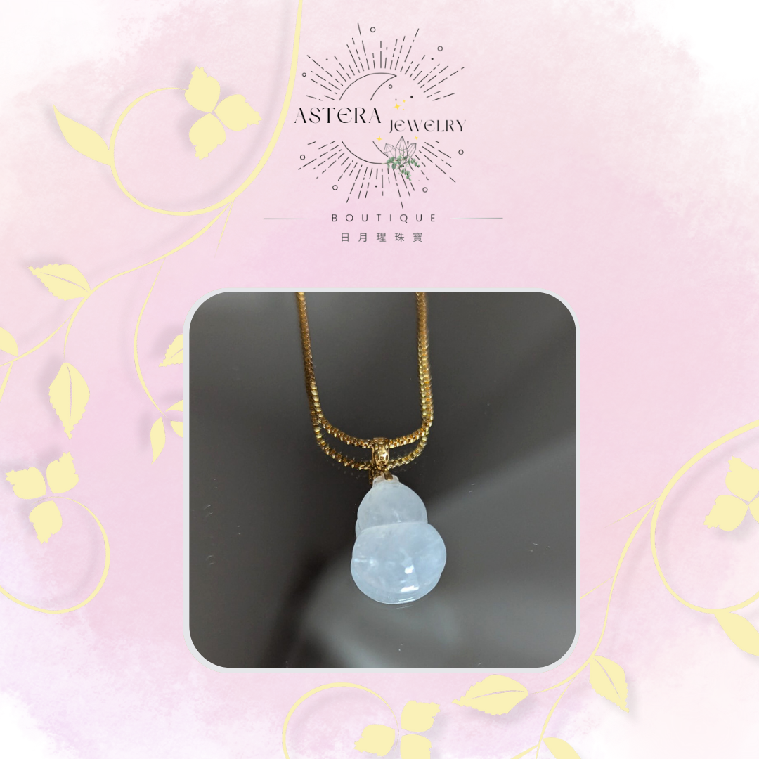 天然緬甸A貨翡翠~冰糖葫蘆（18K金扣頭，項鍊）