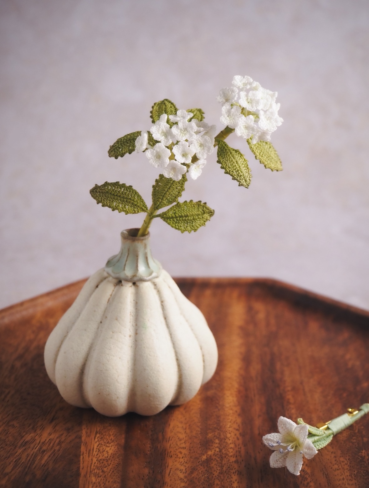 擬真花-麻花繡球（小手毬）