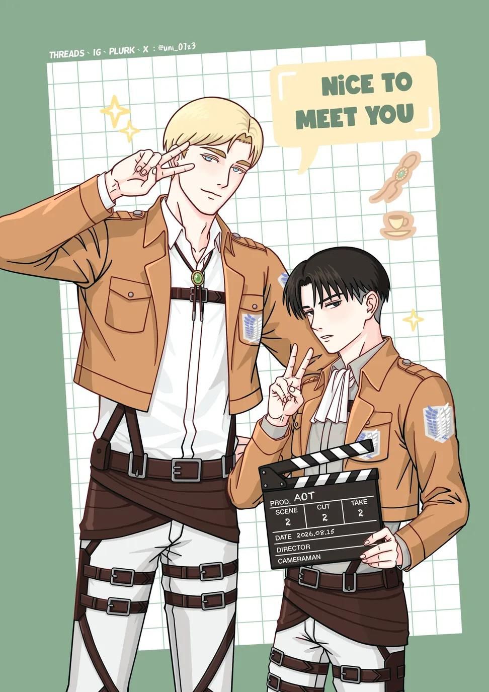 ◇ 進擊的巨人｜NiCE2 交換卡（團兵）❗️有下單團兵商品才會贈送，一筆訂單只有1張