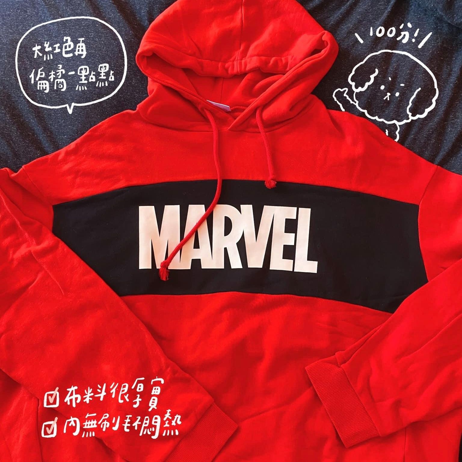 日本原宿帶回的紅色漫威帽t（日本製）