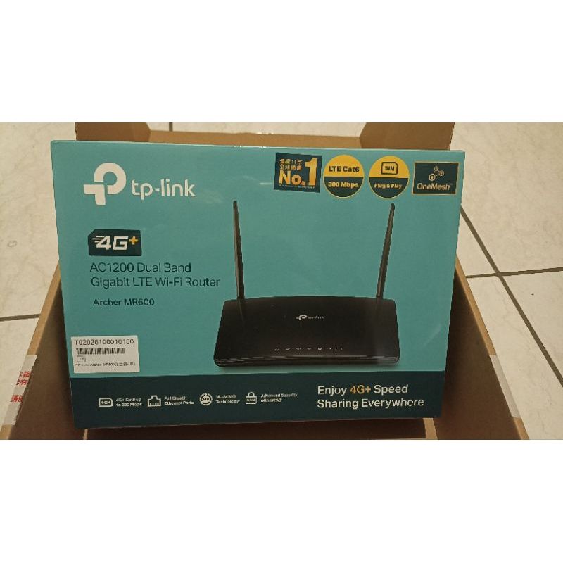 TP-Link MR600 4G分享器 4G路由器 2CA Cat.6 全新未拆 保固到207年9月30日 台中自取