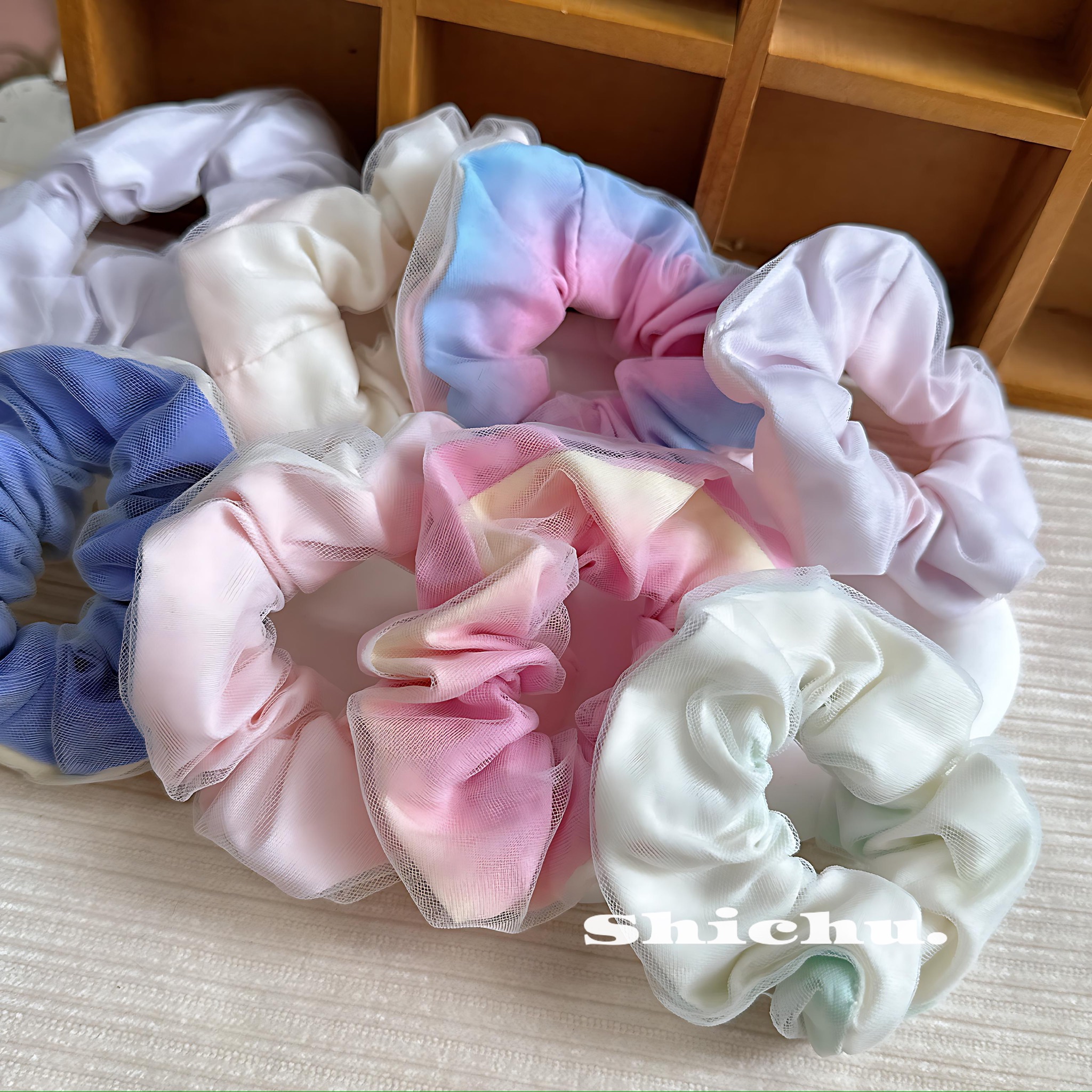 暈染雙層紗腸圈