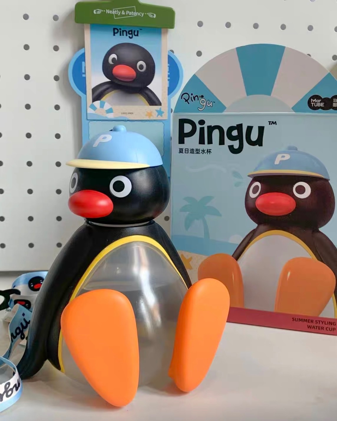 正版授權🐧 pingu 吸管水壺 ⸜♡⸝