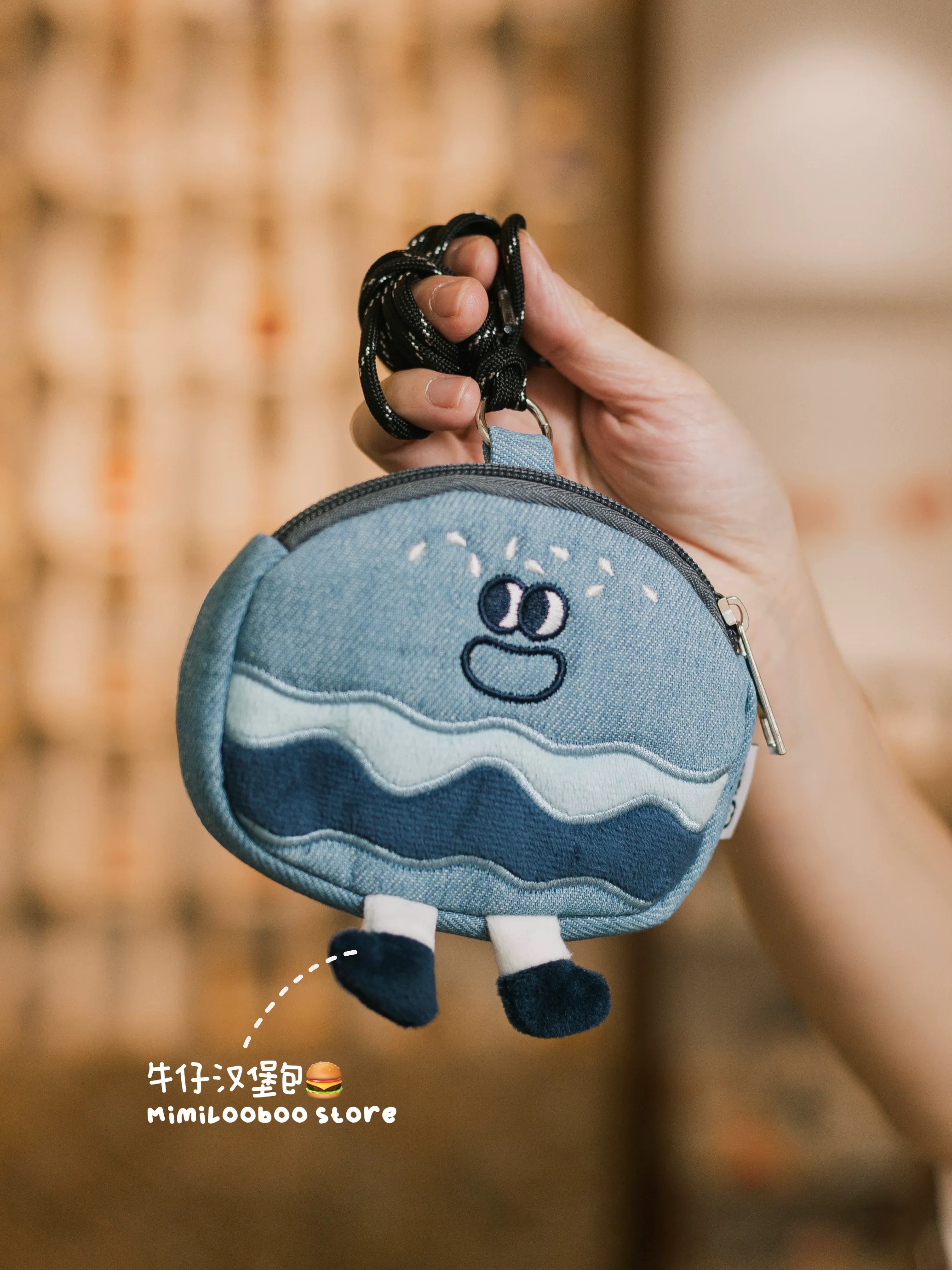 牛仔漢堡包包