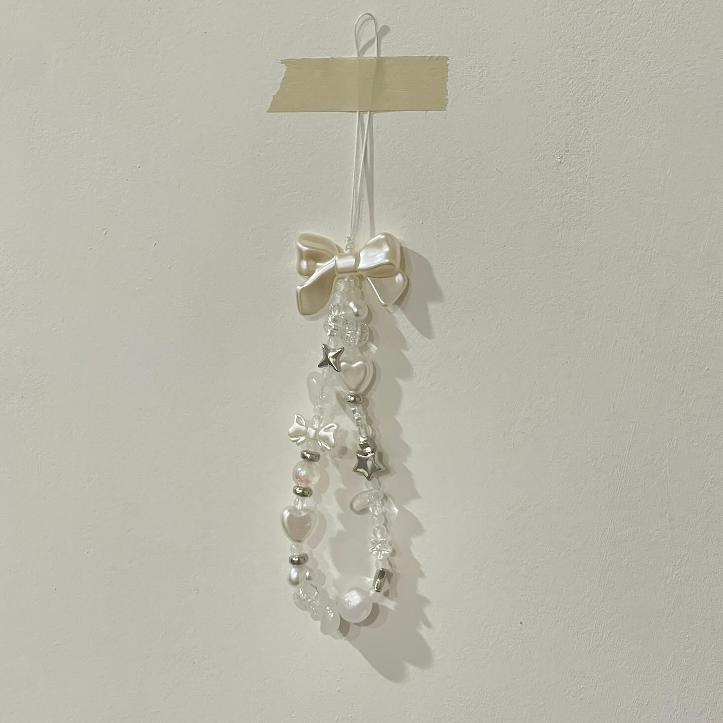 白色蝴蝶結ccd串