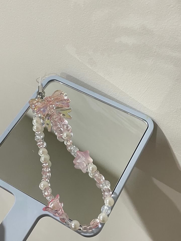 粉色蝴蝶結掛墜