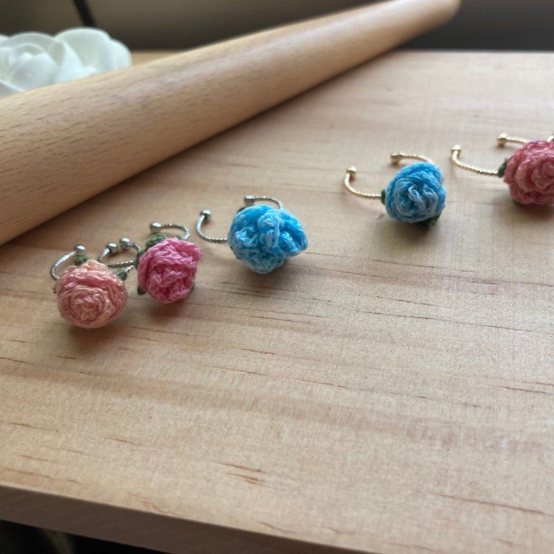 【手作飾品系列】 鉤針編織 玫瑰戒指 漸層迷你玫瑰 迷你戒指
