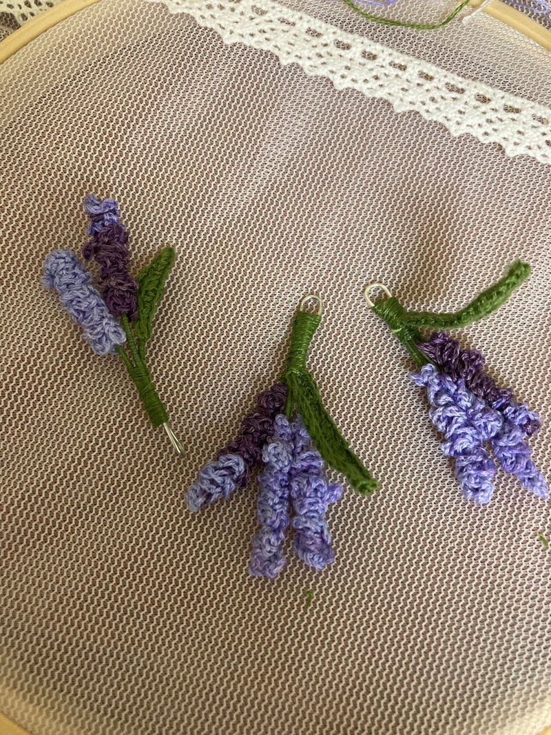 【手作飾品系列】 鉤針編織 漸層薰衣草吊飾 手機吊飾