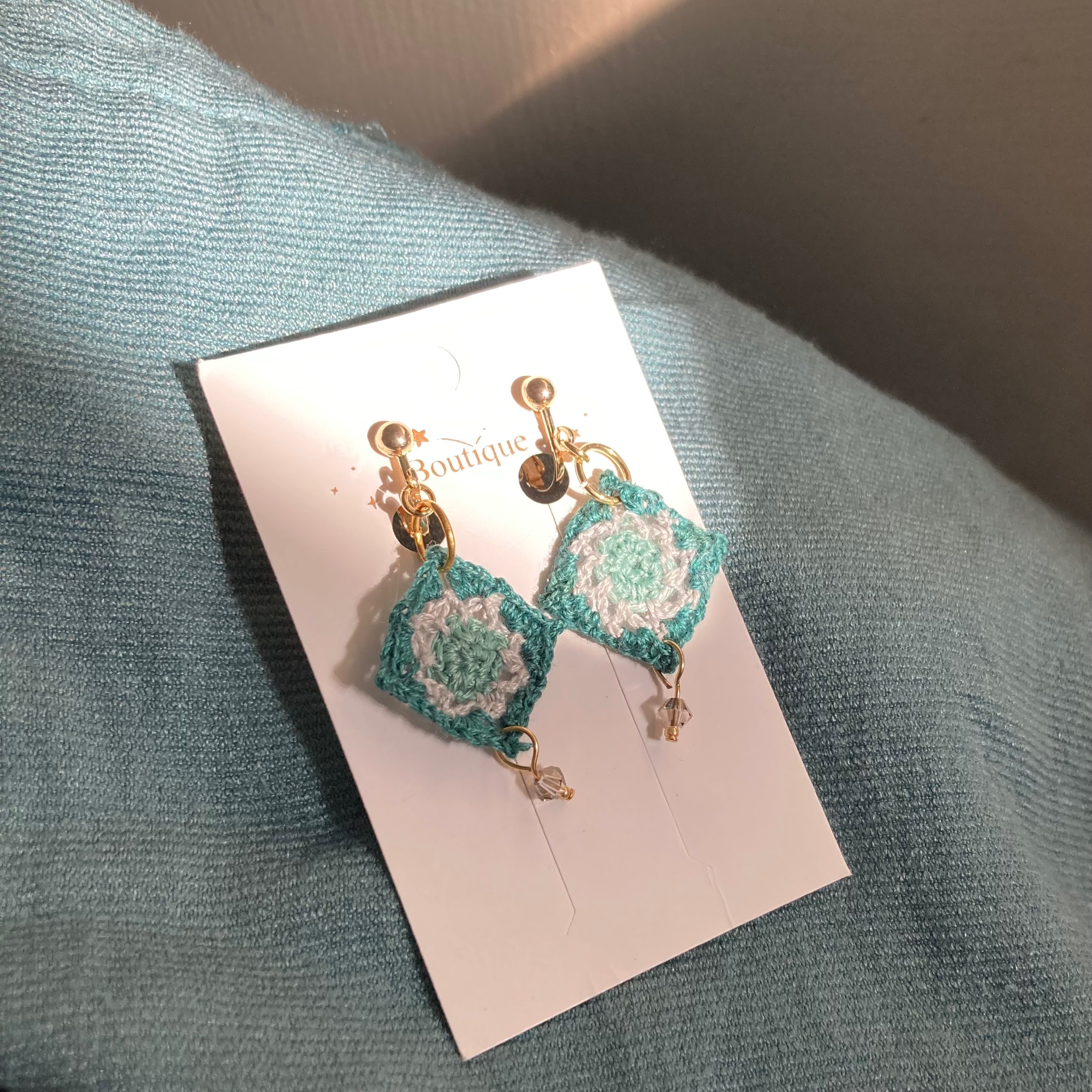 祖母格系列 夾式耳環