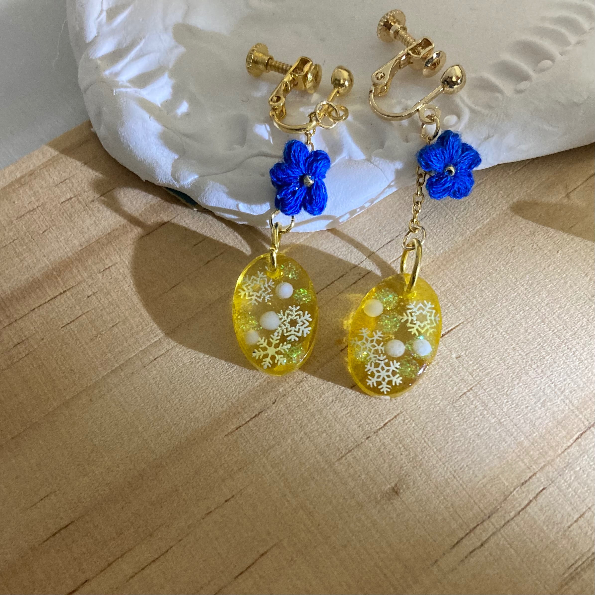 冬季小花耳環（耳針請備註）