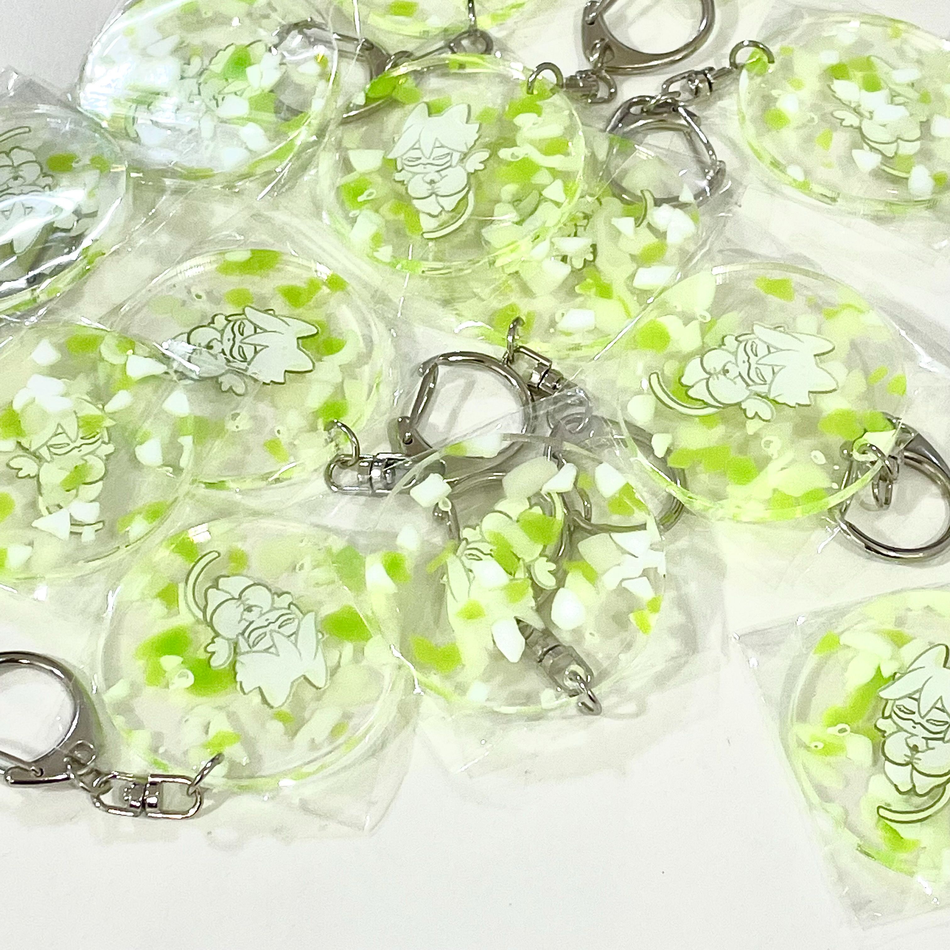 【CAT BLANC】綠白水磨石壓克力吊飾