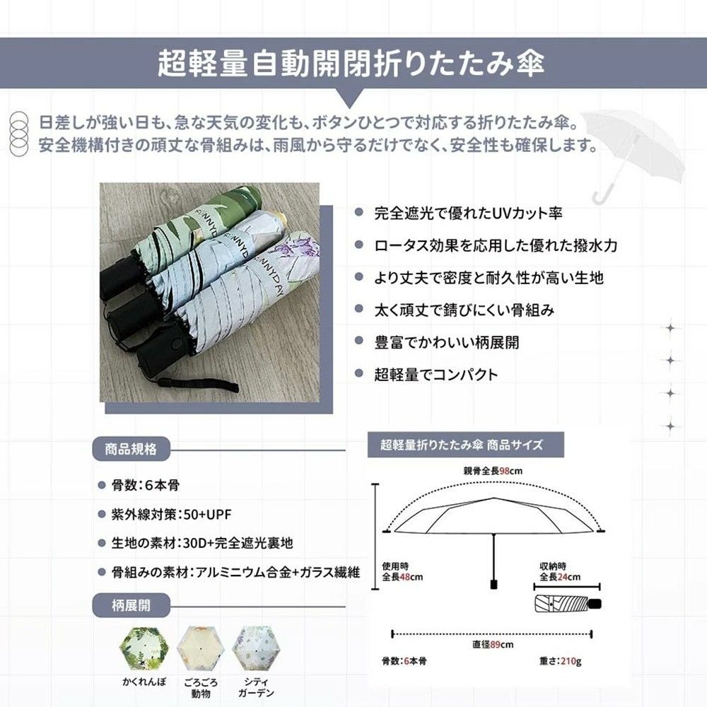 【野峰戶外】出口日本🇯🇵極輕量自動傘 防回彈設計 攜帶超方便 晴雨兩用 抗UV摺疊傘 黑膠遮陽傘 自動傘 超防曬 現