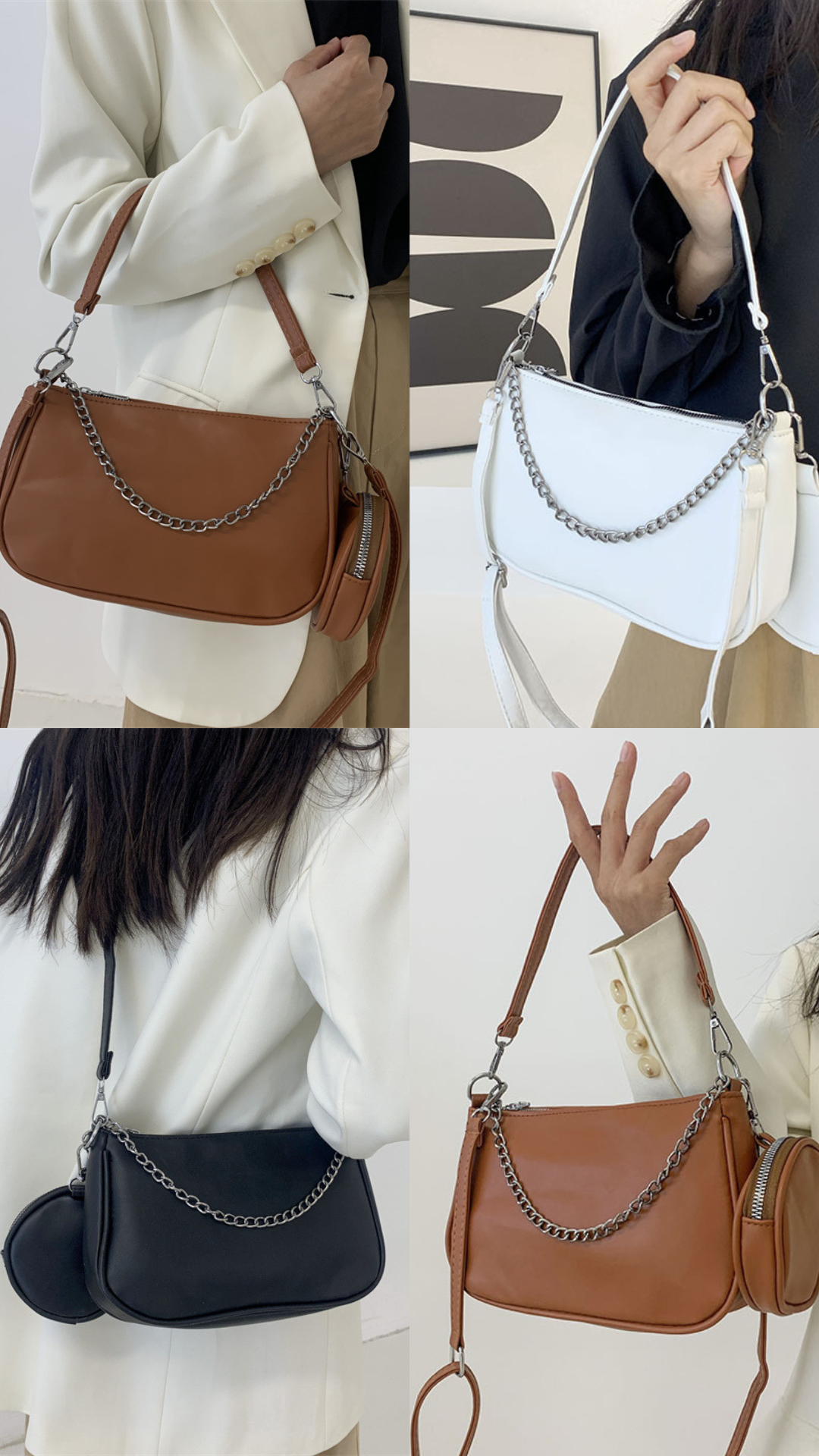 Autun | 「預購」B-07 復古 法棍單肩 鍊條包