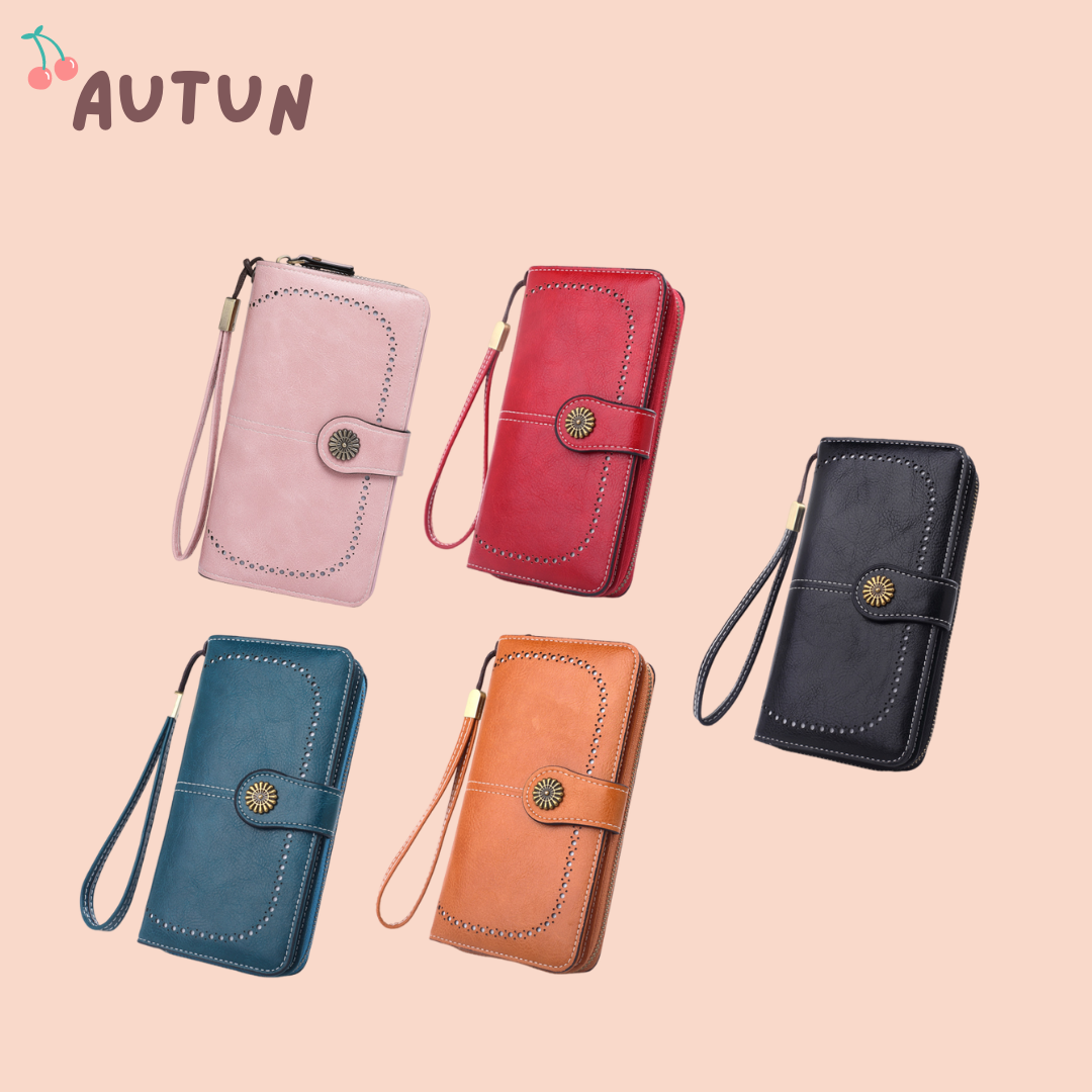 Autun | 「預購」W-18 韓系 復古 太陽花長夾