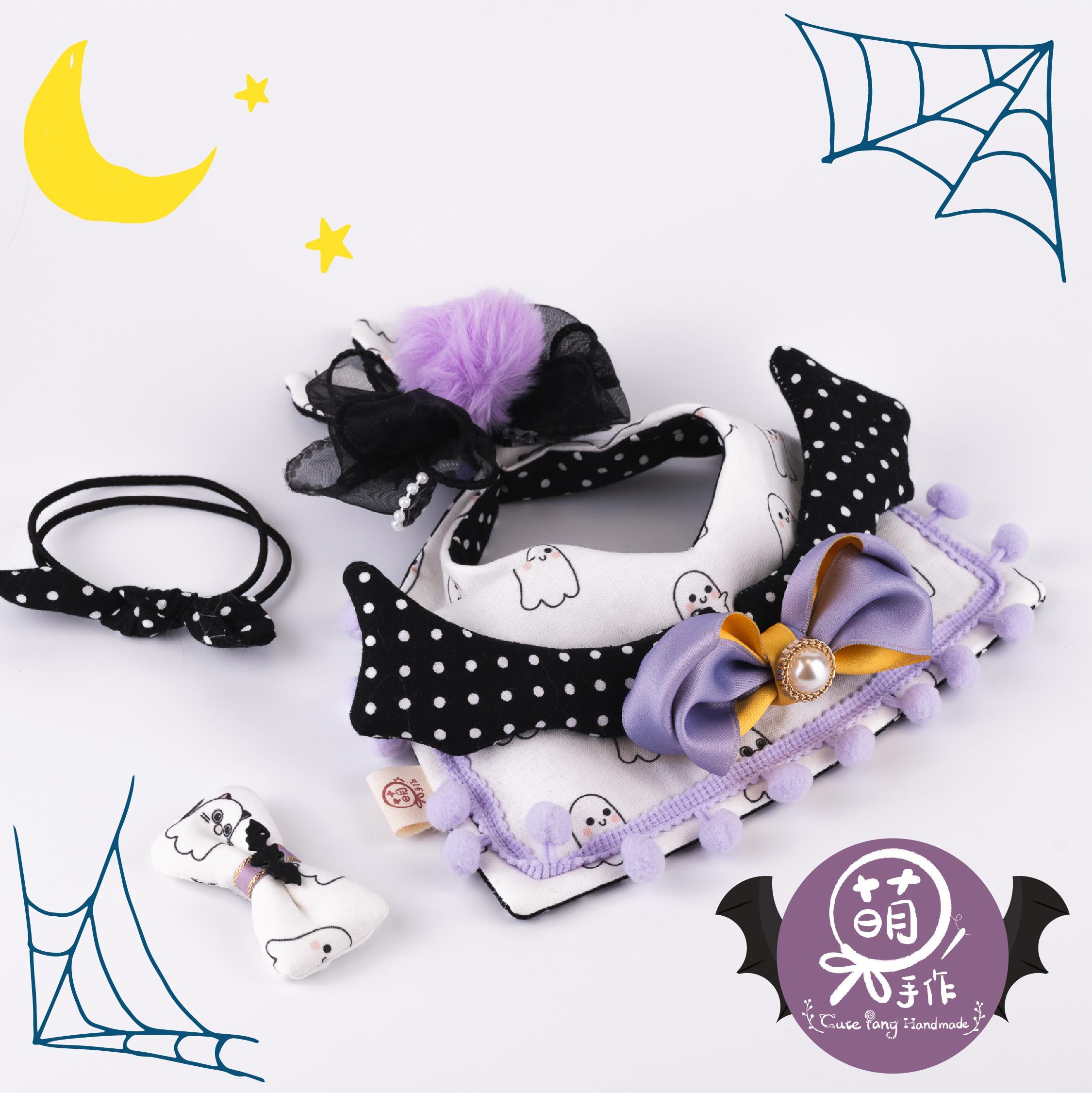 萌糖手作｜萬聖節之萌惡魔翅膀披風 萬聖節 寵物領巾 寵物脖圍 寵物項圈 寵物配件 ins風 熱銷 手工訂製 寵物客製