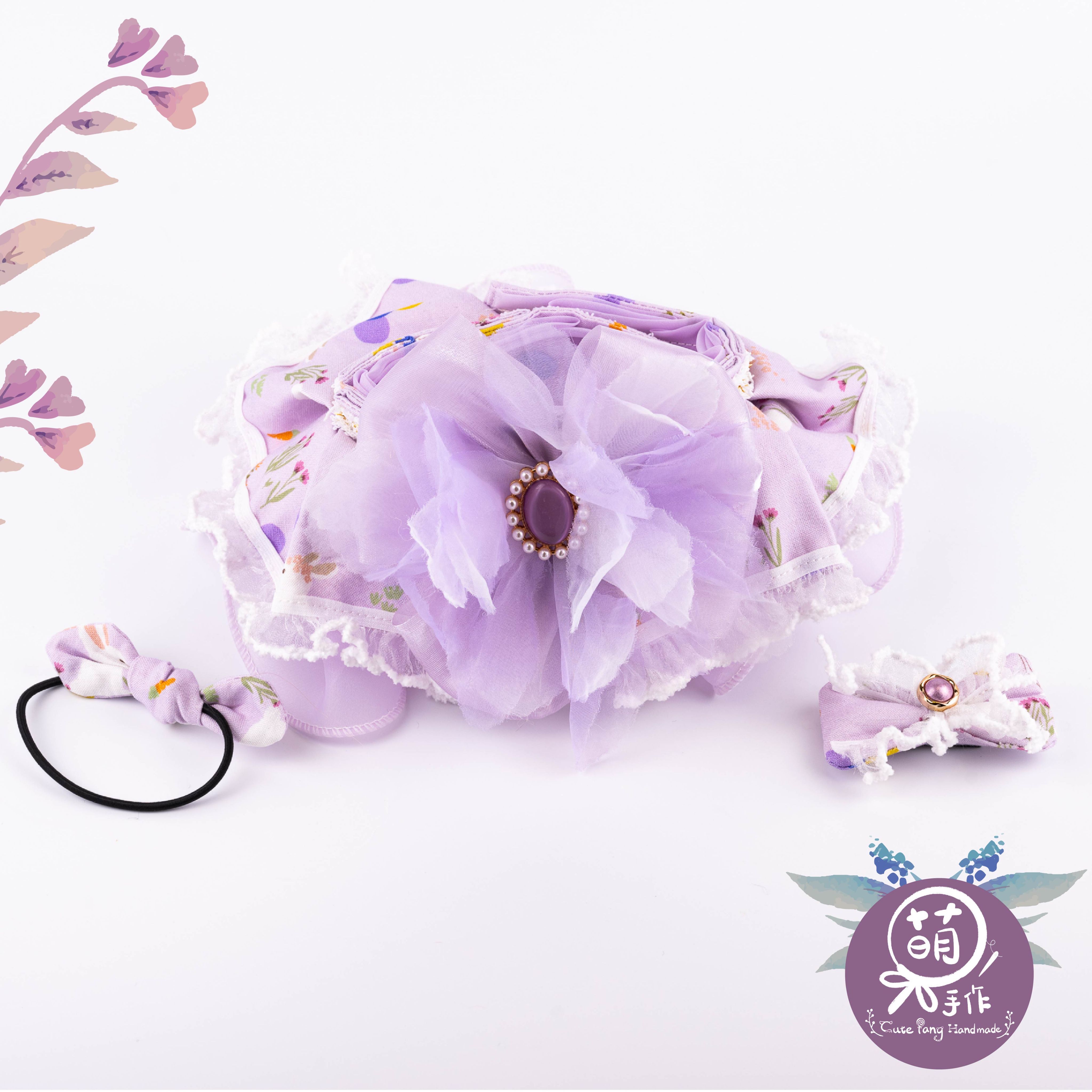 萌糖手作｜花仙兔の花嶺 花嶺 寵物領巾 狗狗領巾 貓咪領巾狗狗脖圍 貓咪脖圍 寵物項圈 貓咪項圈 狗狗項圈