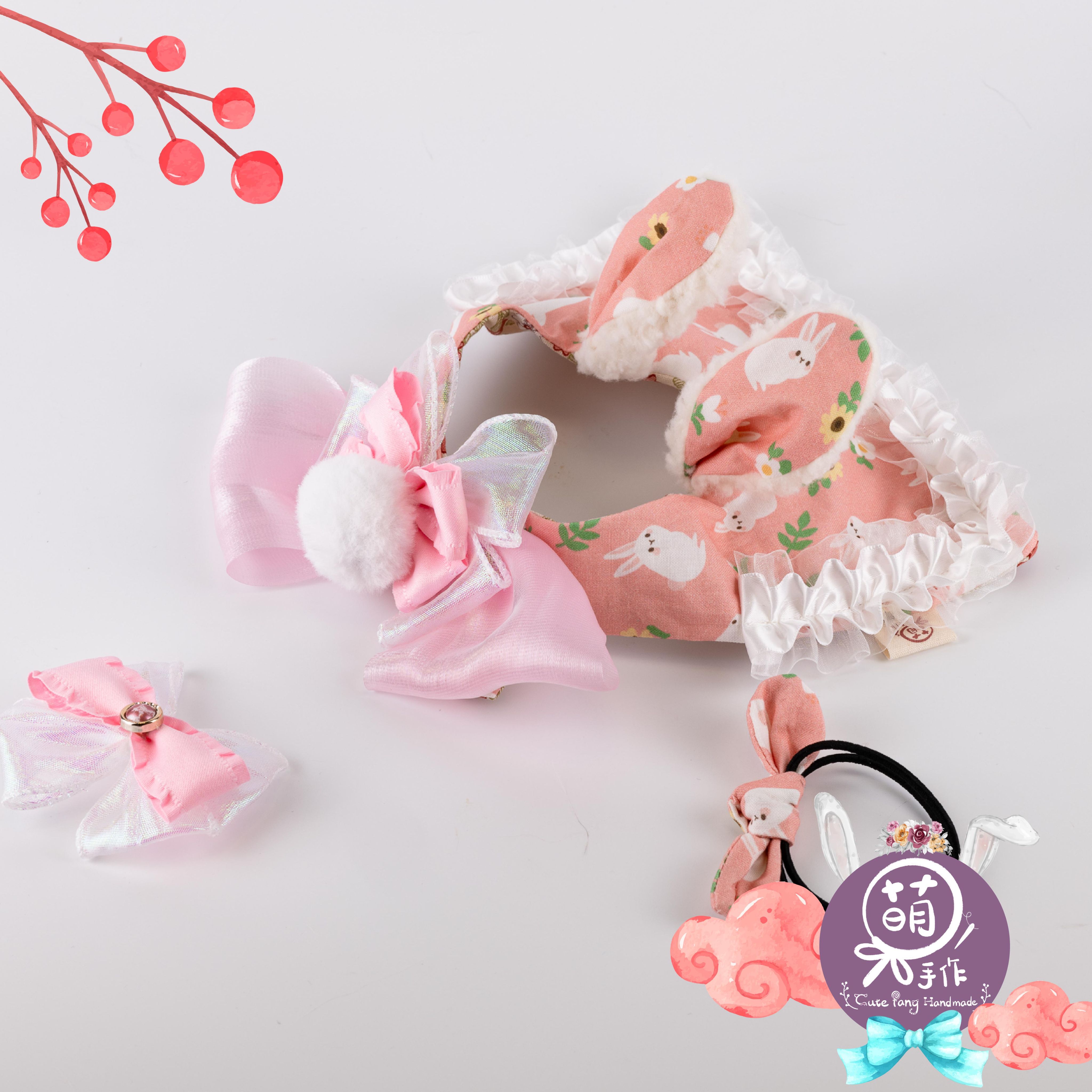 萌糖手作｜風華月夢（粉）披風 寵物領巾 狗狗領巾 貓咪領巾狗狗脖圍 貓咪脖圍 寵物項圈 貓咪項圈 狗狗項圈