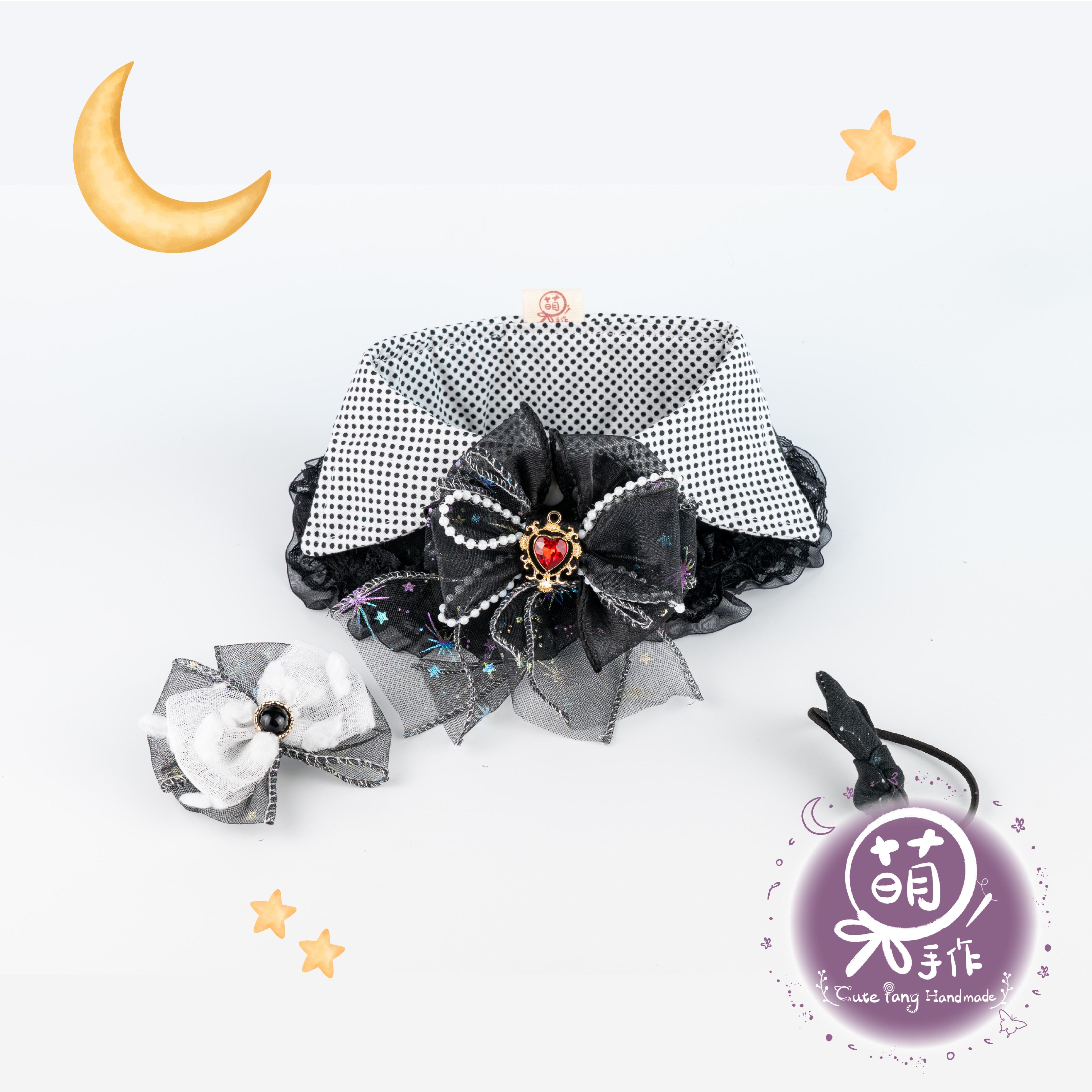 萌糖手作｜月光散步披肩 披肩 寵物領巾 狗狗領巾 貓咪領巾狗狗脖圍 貓咪脖圍 寵物項圈 貓咪項圈 狗狗