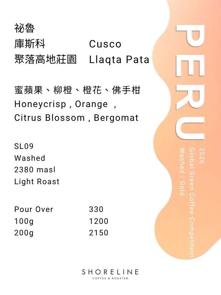 祕魯 庫斯科 聚落高地莊園 SL-09 水洗