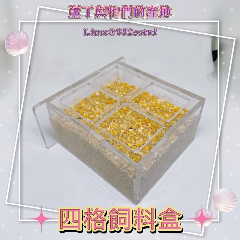 【蘆丁與牠們的產地】蘆丁雞 四格飼料盒 飼料盒 食盆 食盒