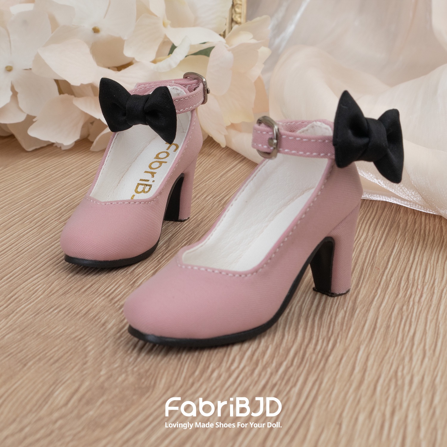 S38-粗高跟瑪莉珍包鞋：蝴蝶結可拆卸