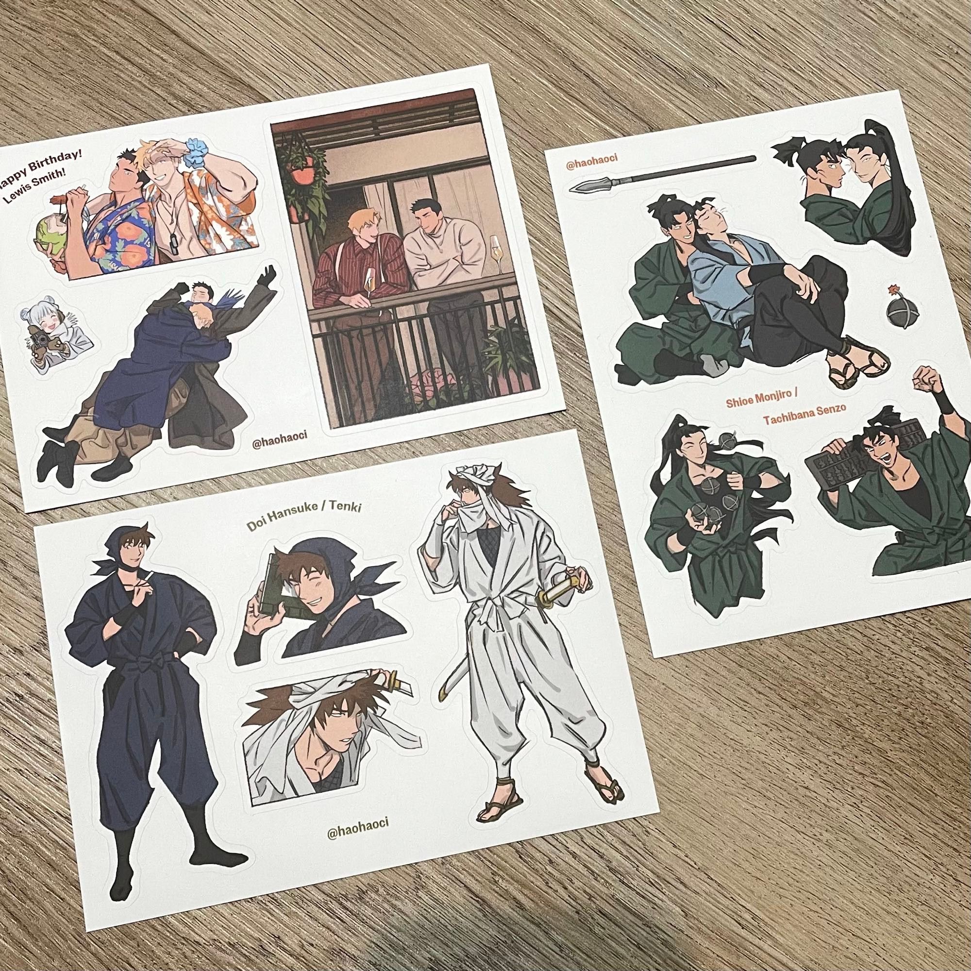 A6半斷貼紙