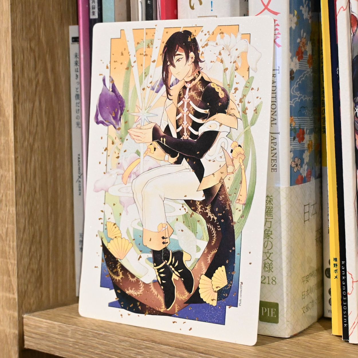 常駐八雲燙金明信片