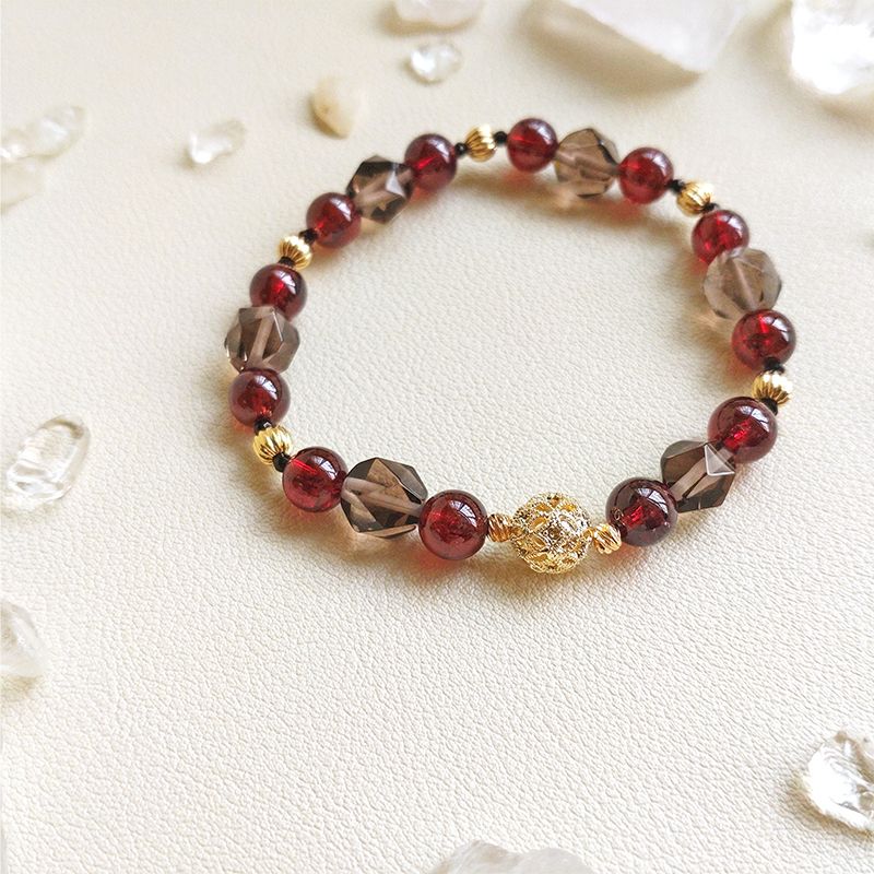 ❤🖤 | 紅石榴、黑曜石、黑瑪瑙 | 生命靈數1、海底輪 | 手鍊