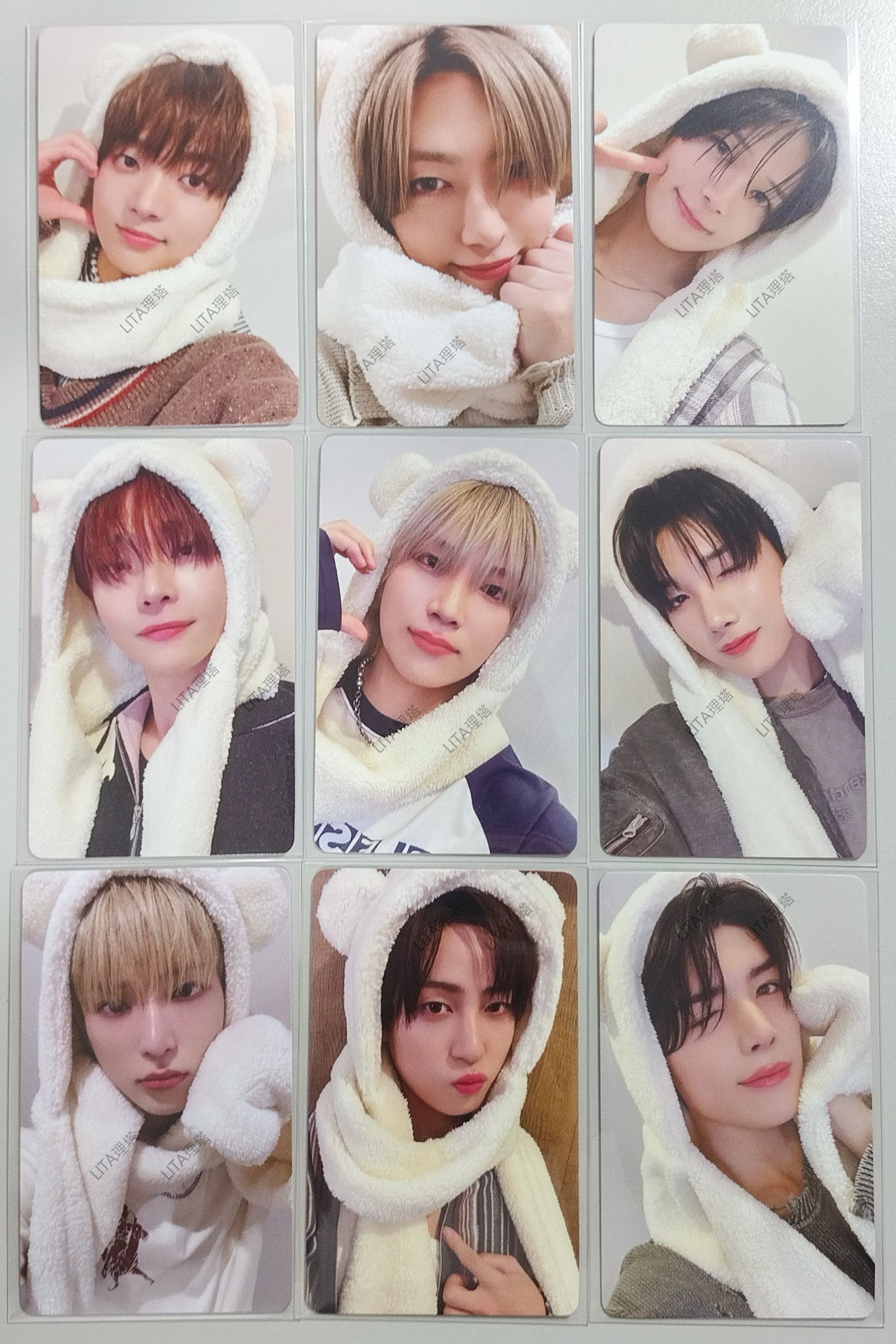 【＆TEAM官方】雪明かり 日本環球特別簽售會特典 動物卡 熊耳卡