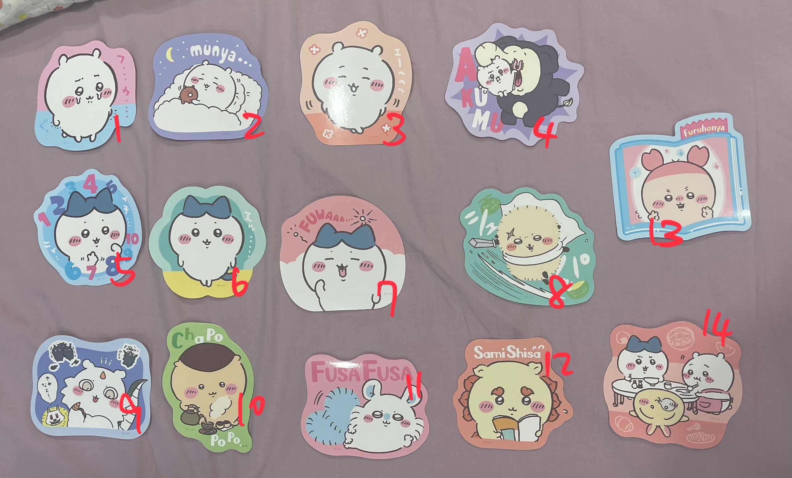 大貼紙 約一隻吊飾娃大小