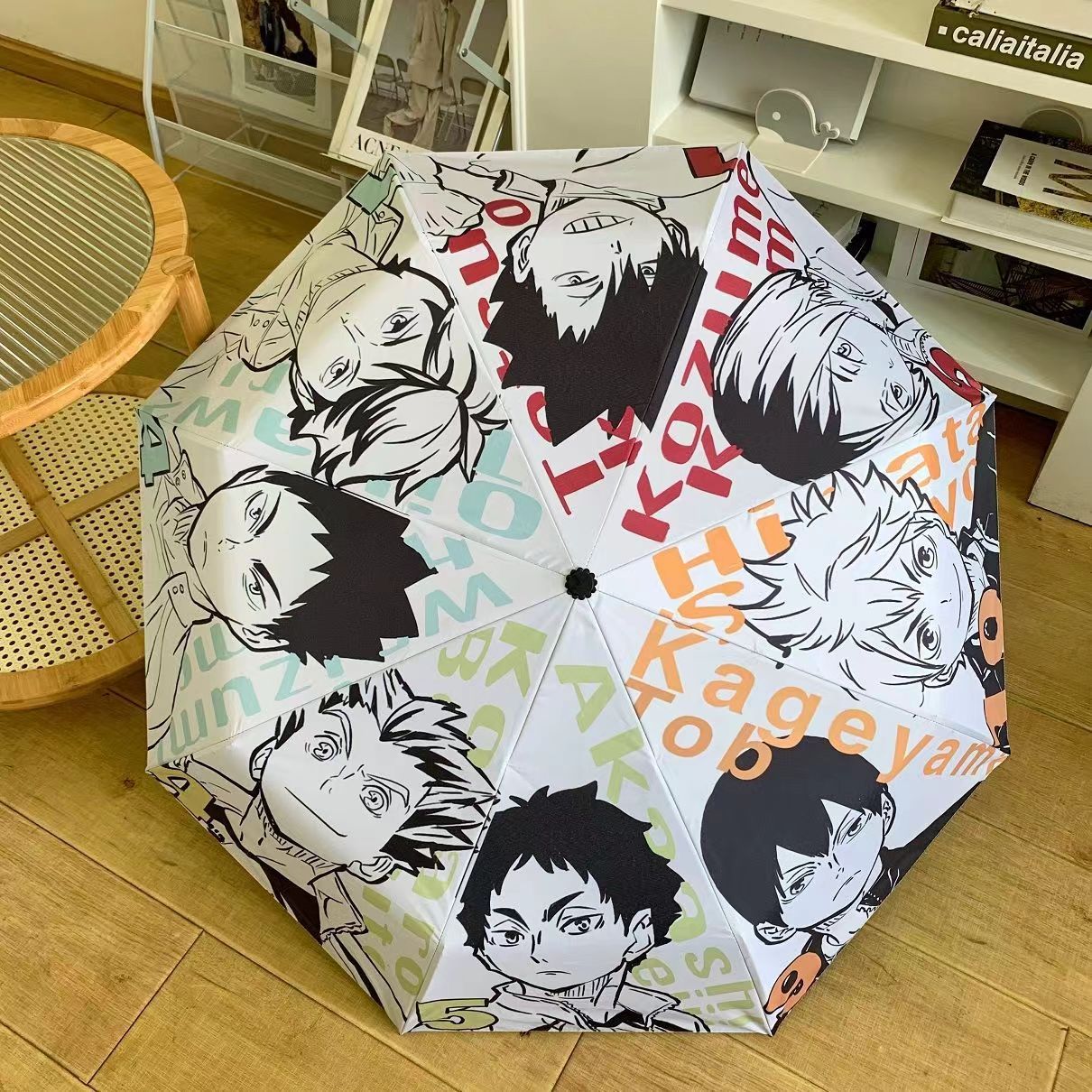 排球少年周邊全自動雨傘日向影山孤爪及川徹高顏值晴雨兩用折疊傘