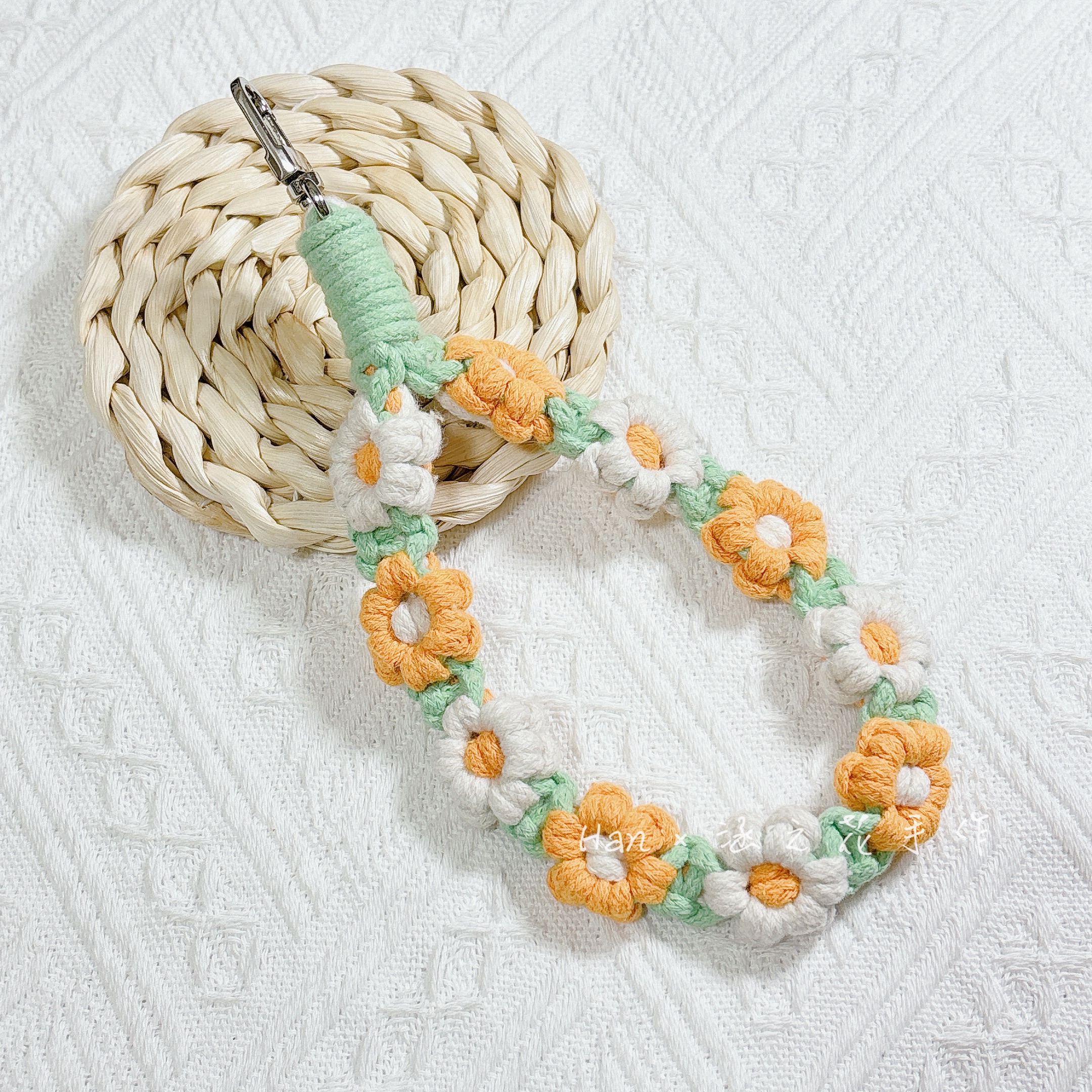 【涵之花手作 Han.macrame】手腕手機掛繩