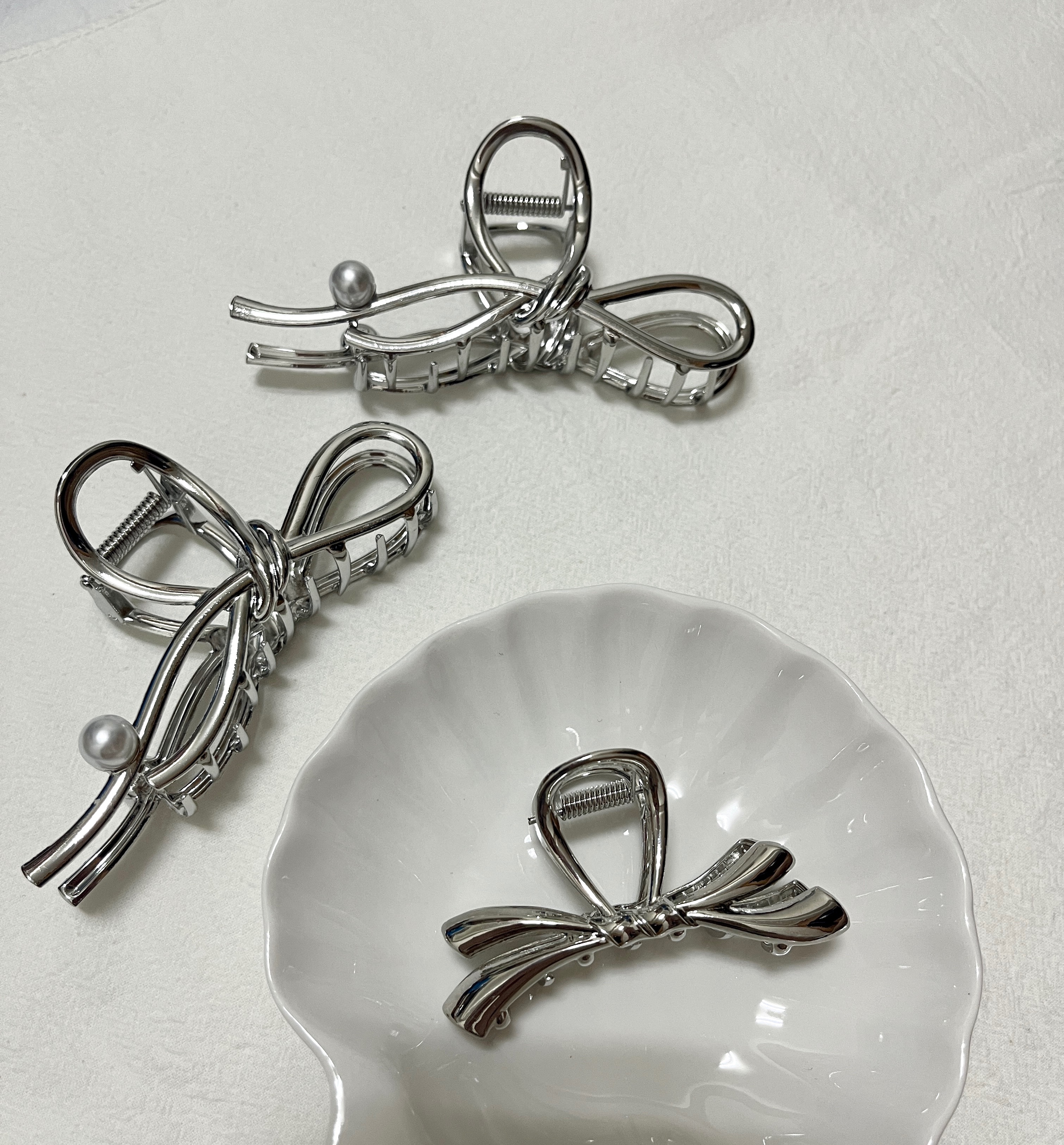 韓系蝴蝶結抓夾