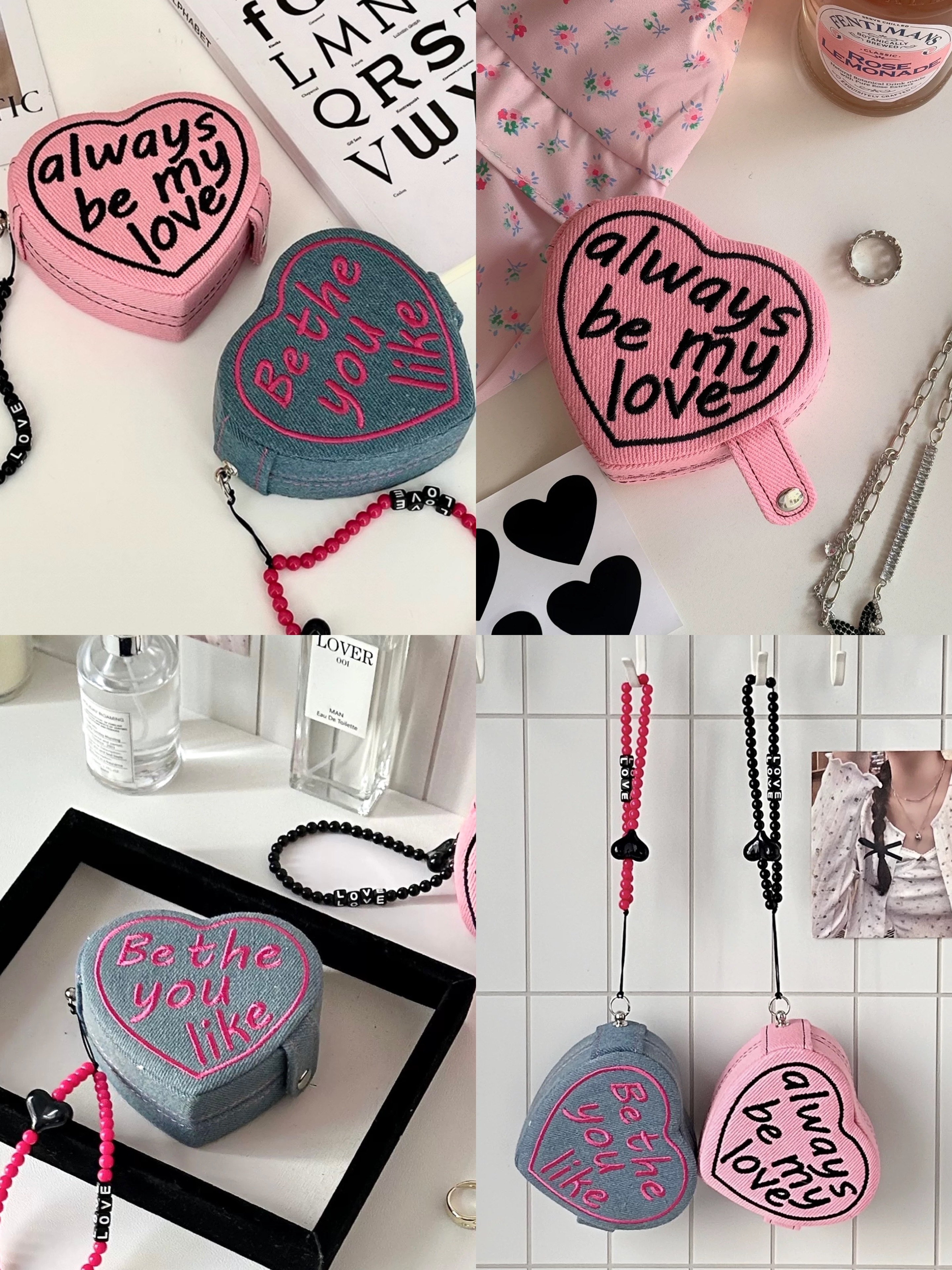 愛心牛仔飾品盒