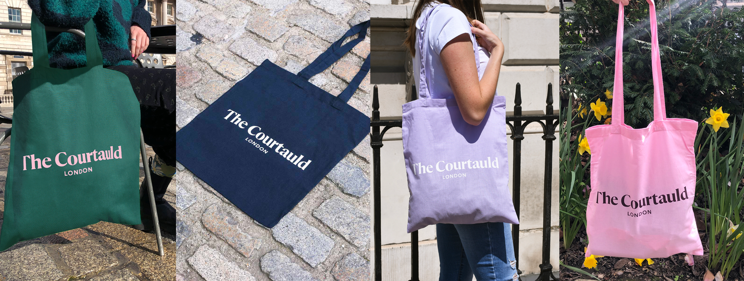Courtauld London Tote Bag 馬卡龍色帆布袋 托特包 英國美術館 英國正品🇬🇧