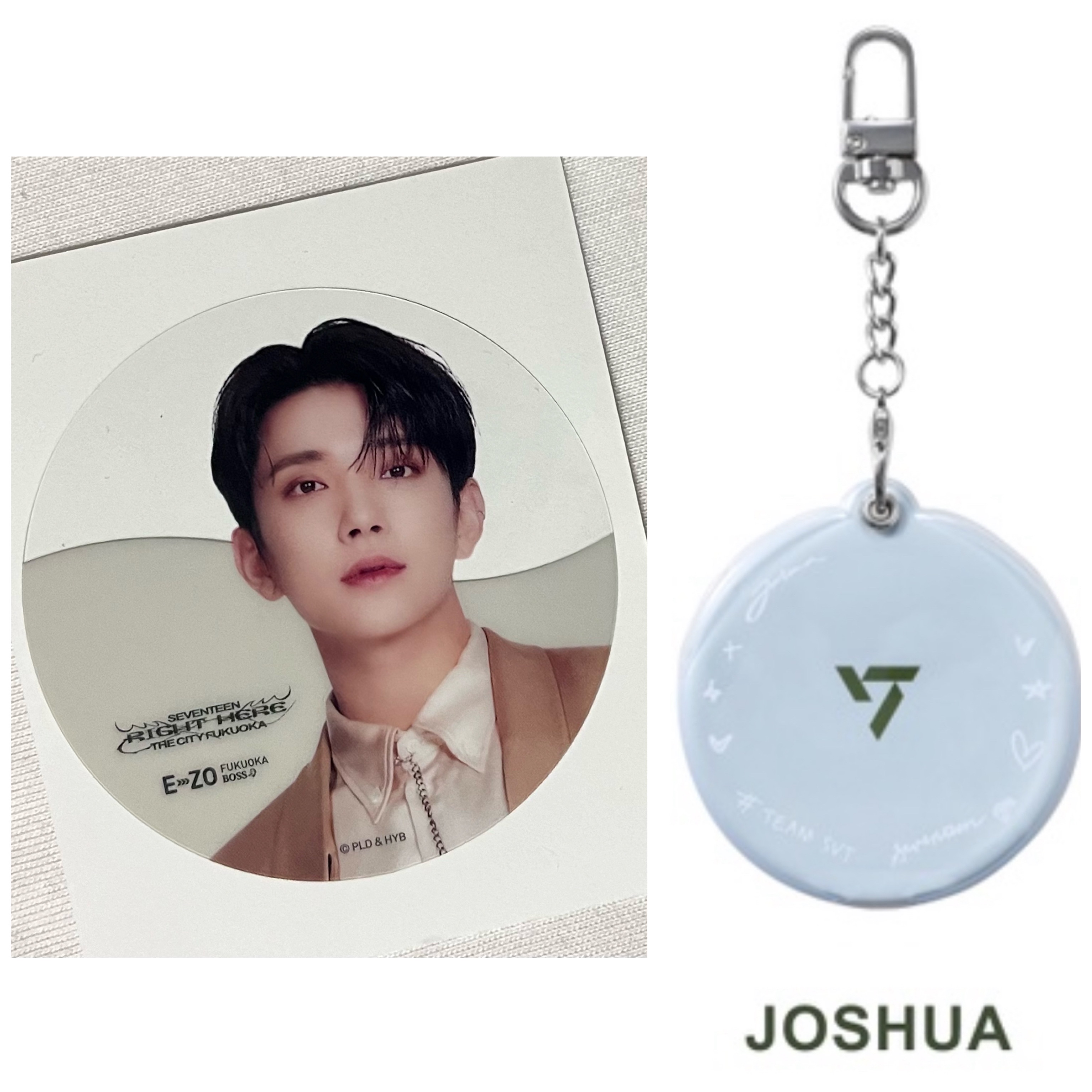 EZO滿額圓形透卡+小扇套吊飾 知秀 明浩