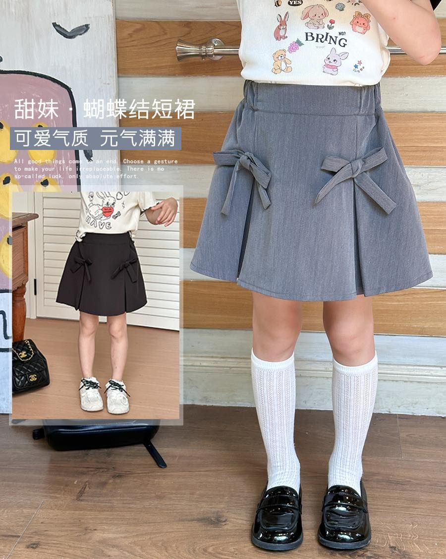 Ambb 蝴蝶結百褶裙 2色