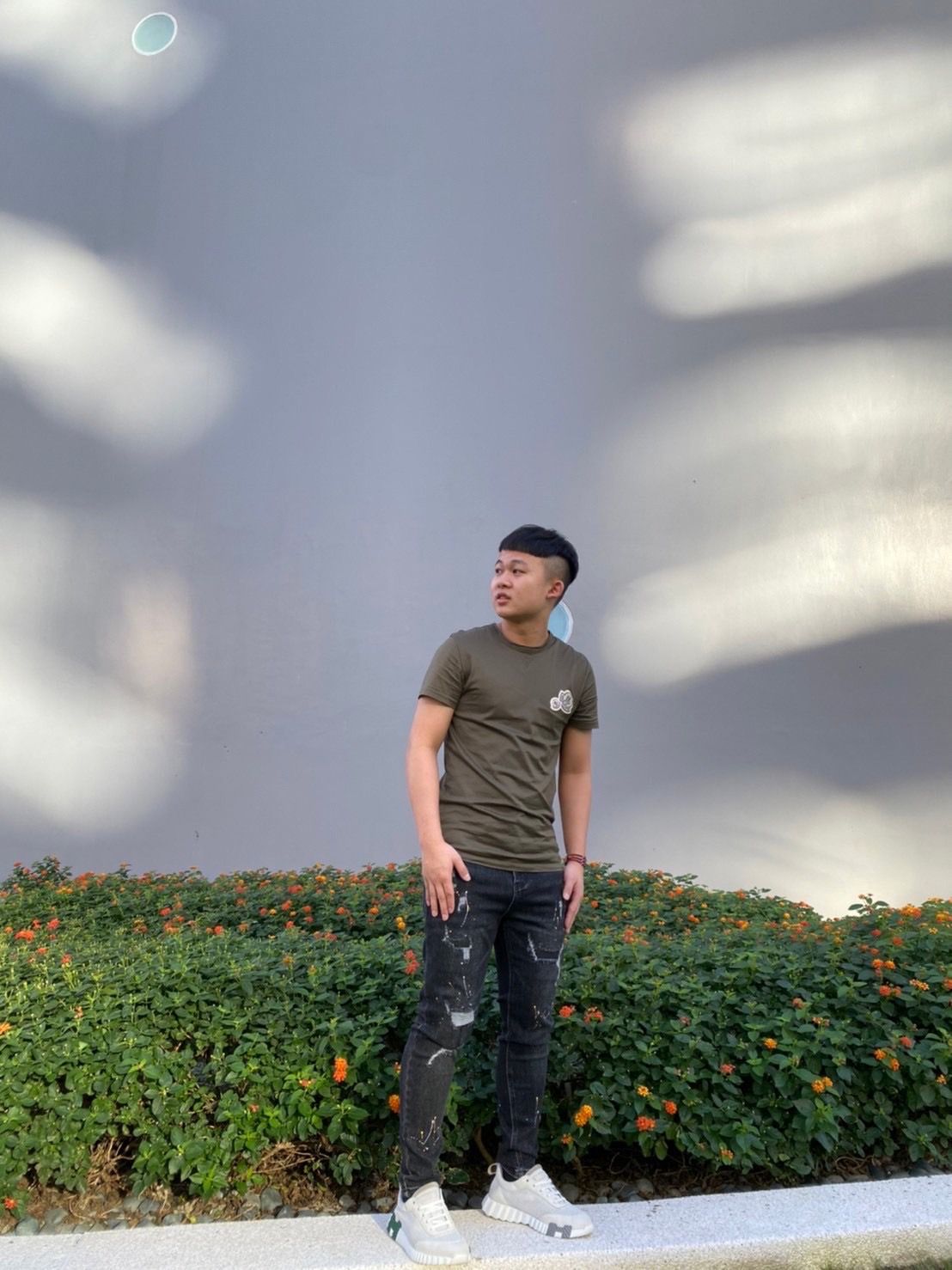 Luu Quiet 13代 刀割破壞補丁彩漆質感黑牛仔褲
