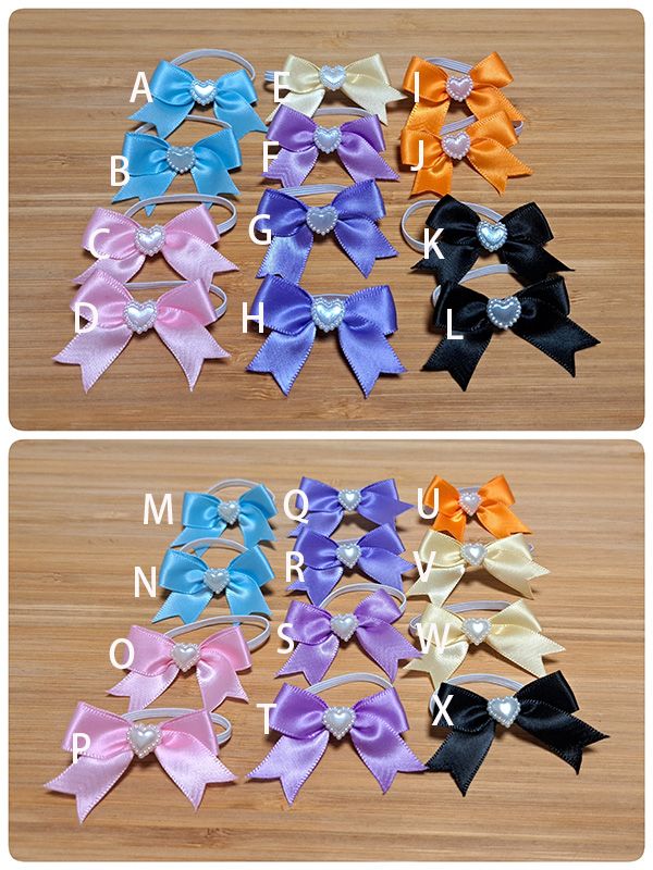 10cm 單層蝴蝶結（鬆緊帶）-愛心